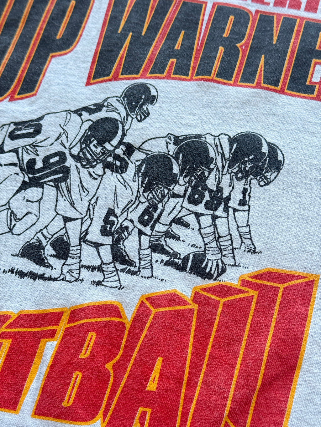 Fruit of the Loom Heart of America Pop Warner Football 90s Vintage T-Shirt - XS