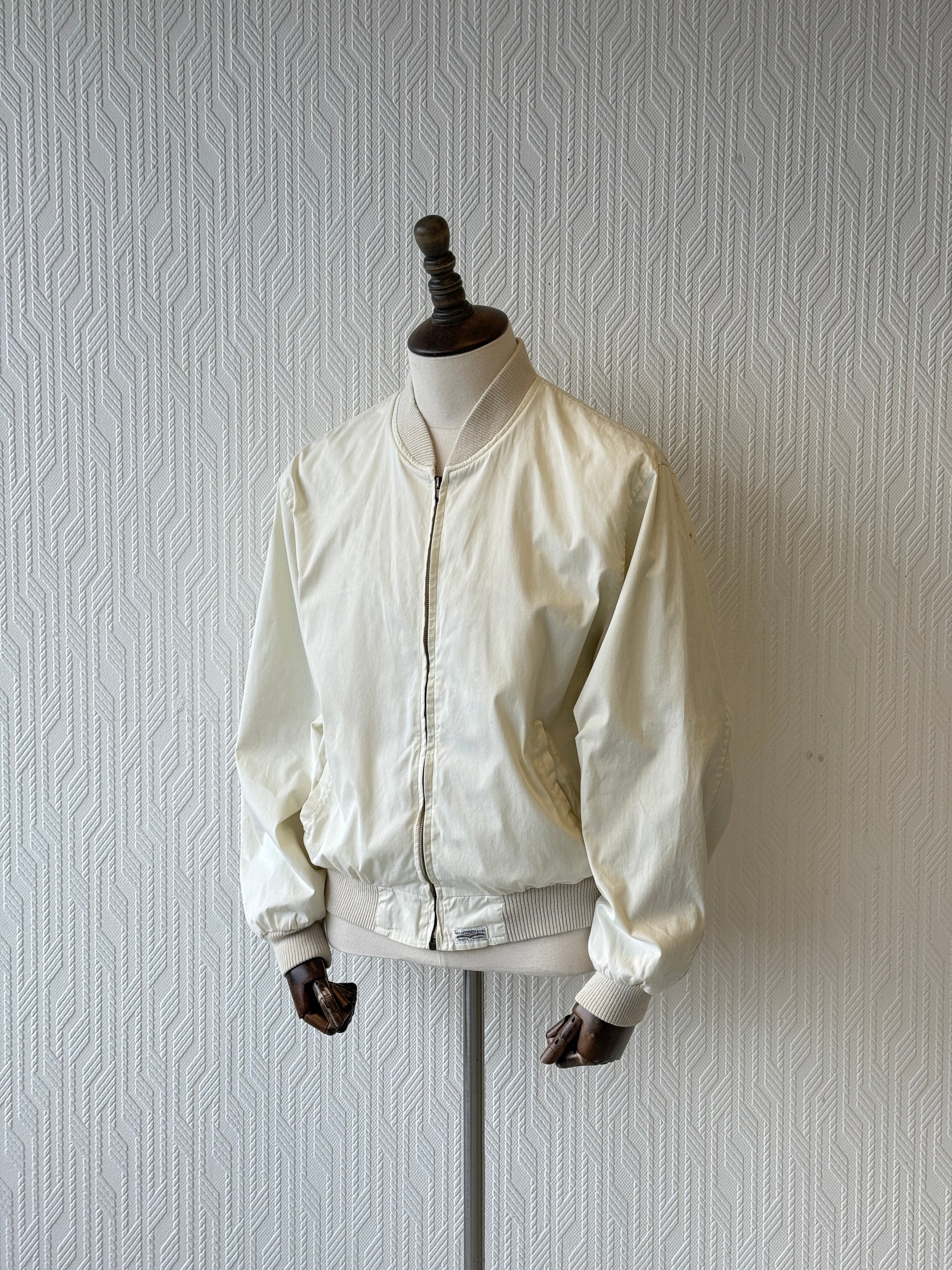 Levi's Cream Vintage Bomber Jacket 90's Lightweight - Small