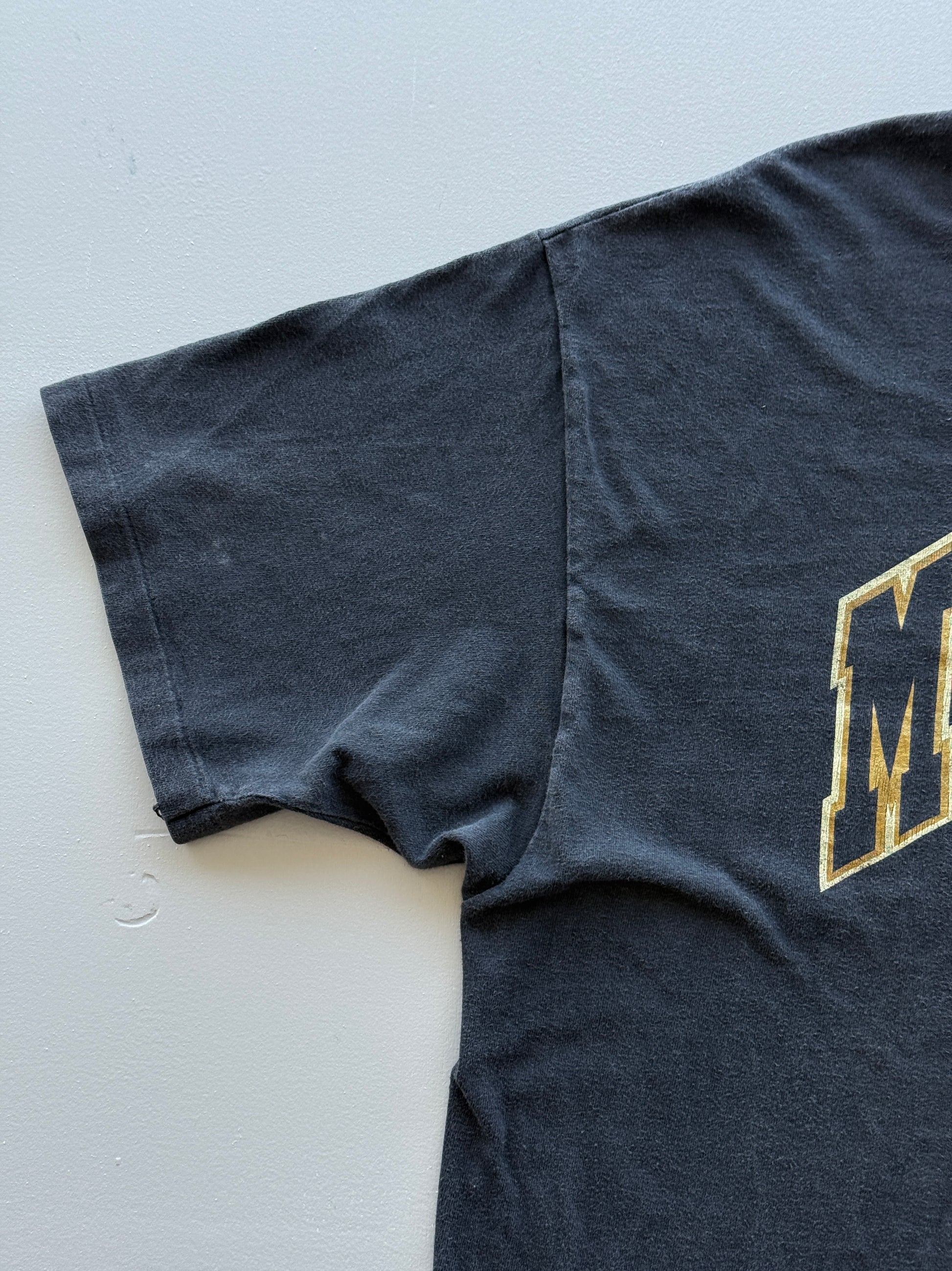 Black University of Michigan 90's Vintage Single Stitch Graphic T-Shirt - Large