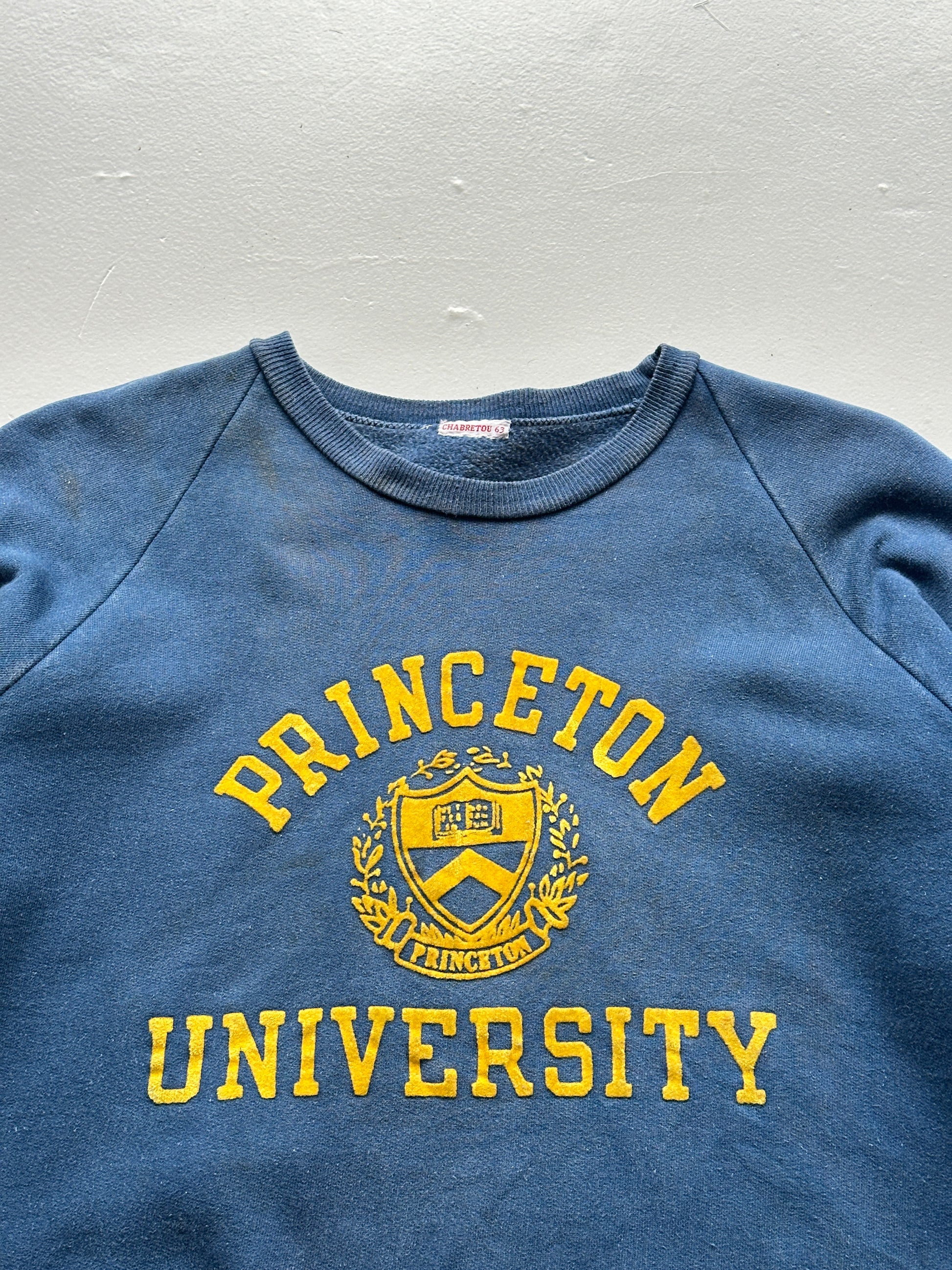 Blue Princeton University 1963 60's/70's Vintage Sweatshirt - Women's 8-10