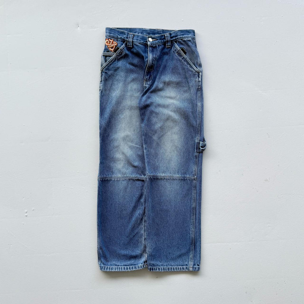 Blue Hip-Hop Baggy Wide Leg Y2K Vintage Jeans - 29” x 28”