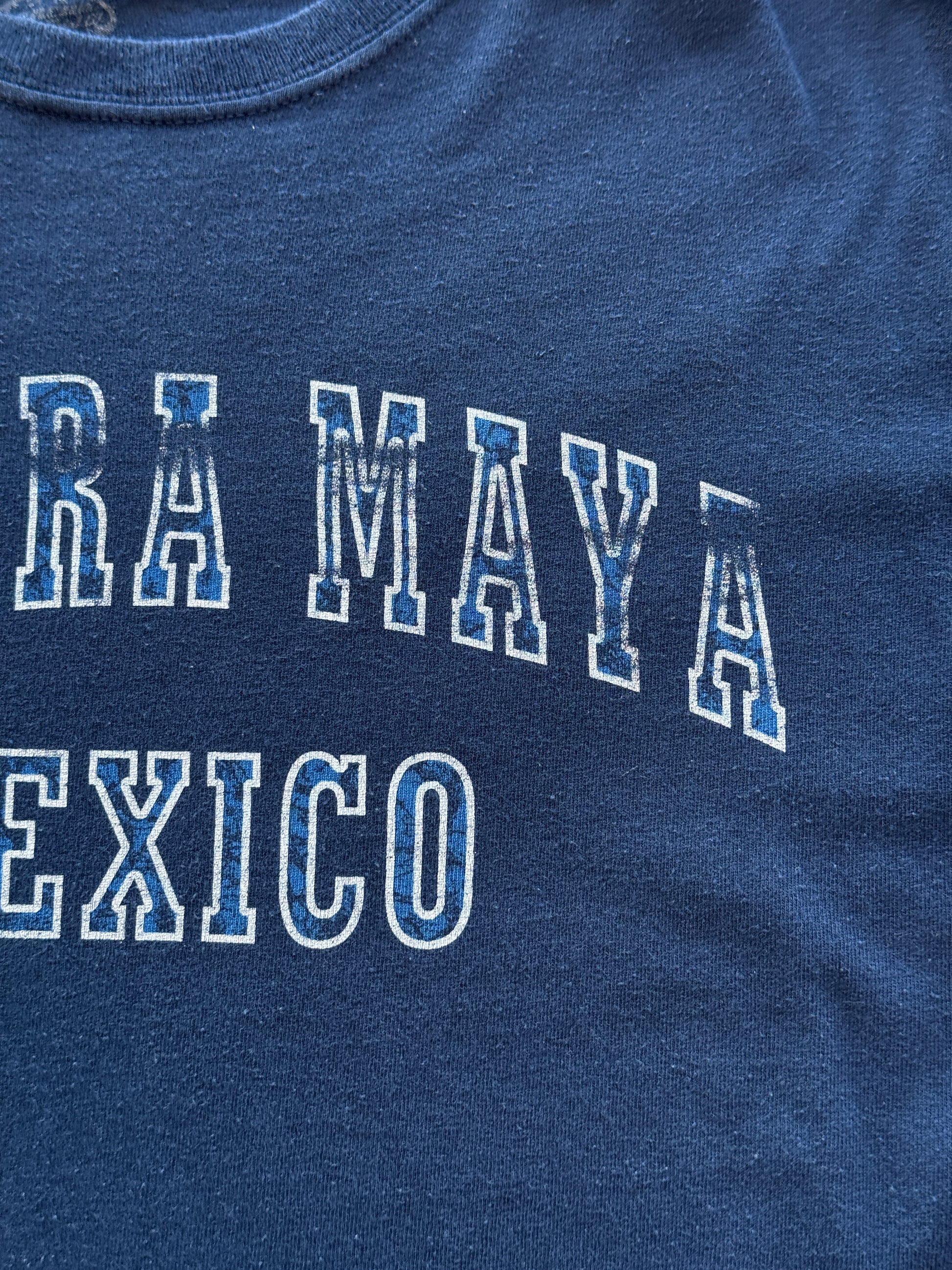 Navy Riviera Maya Mexico Vintage Graphic T-Shirt - Medium