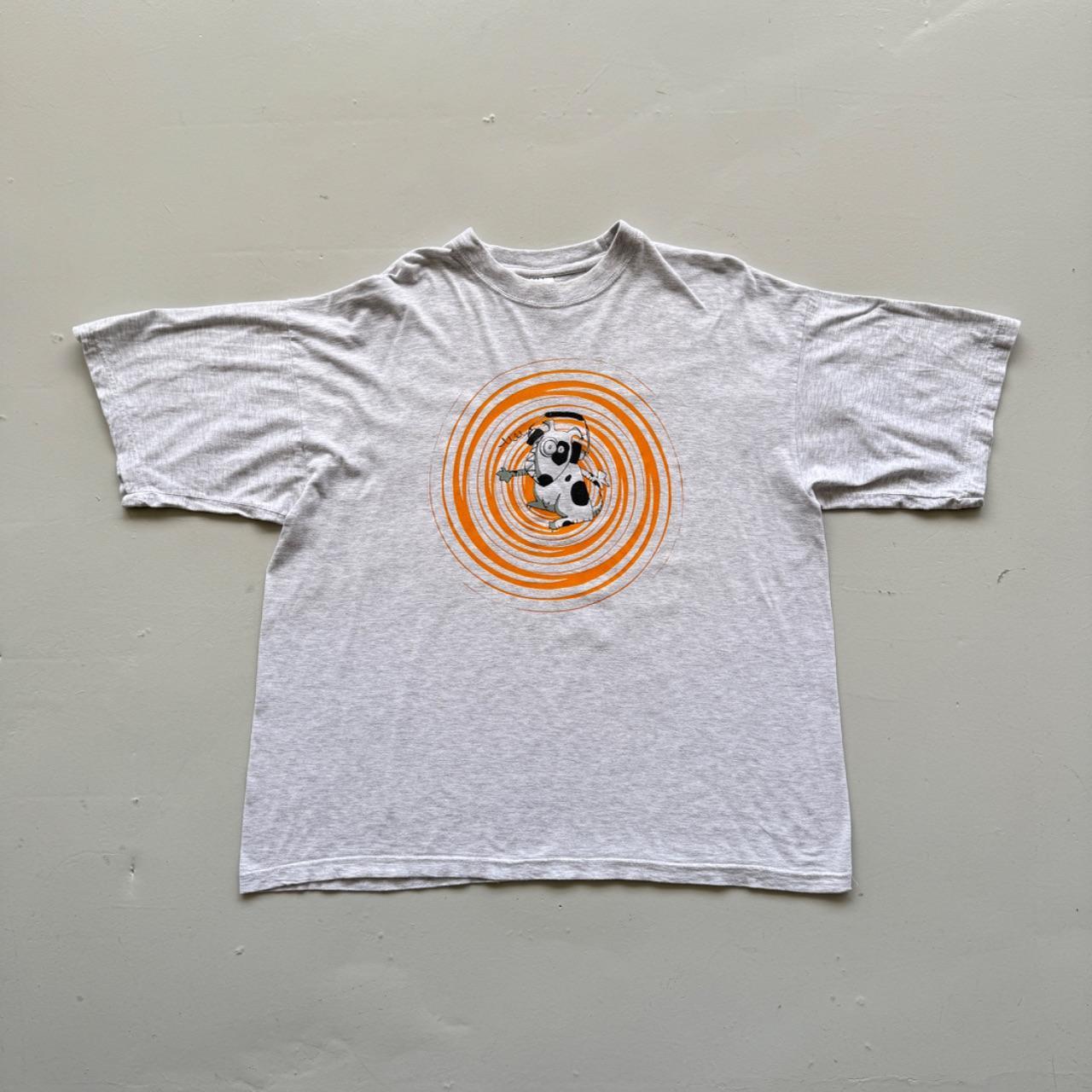 Grey Cartoon Dog 90s Vintage Graphic T-Shirt - XL