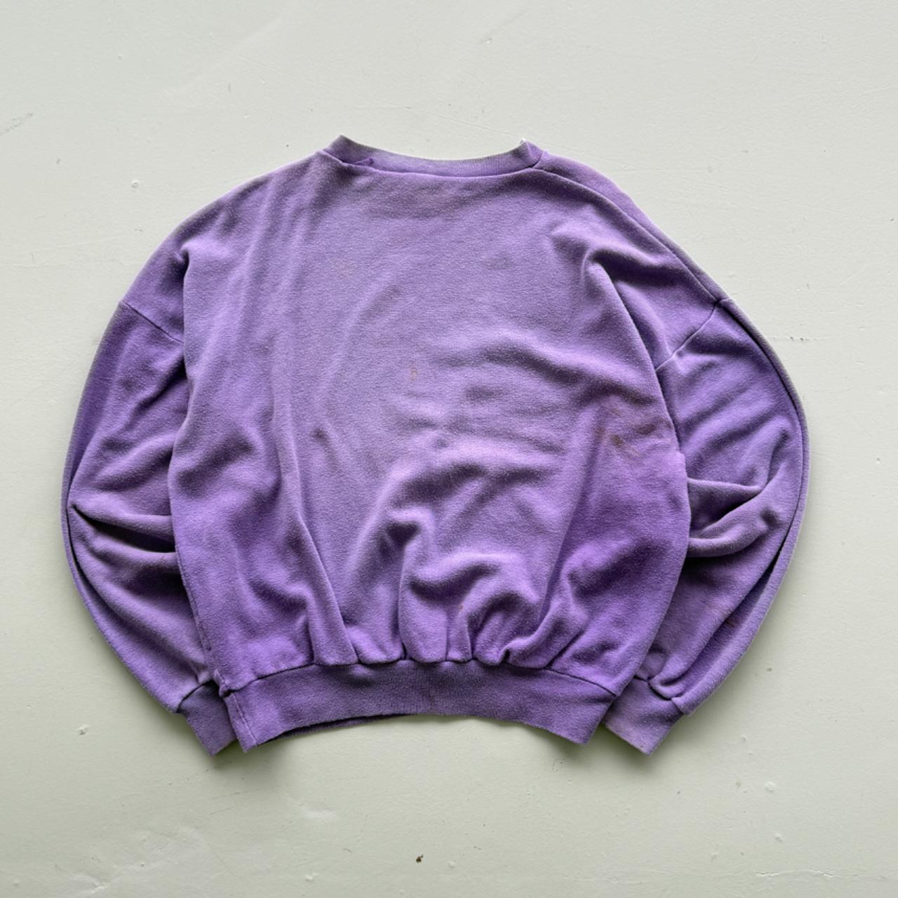 Purple Ski Fasination 80’s Vintage Skiing Graphic Sweatshirt - Large
