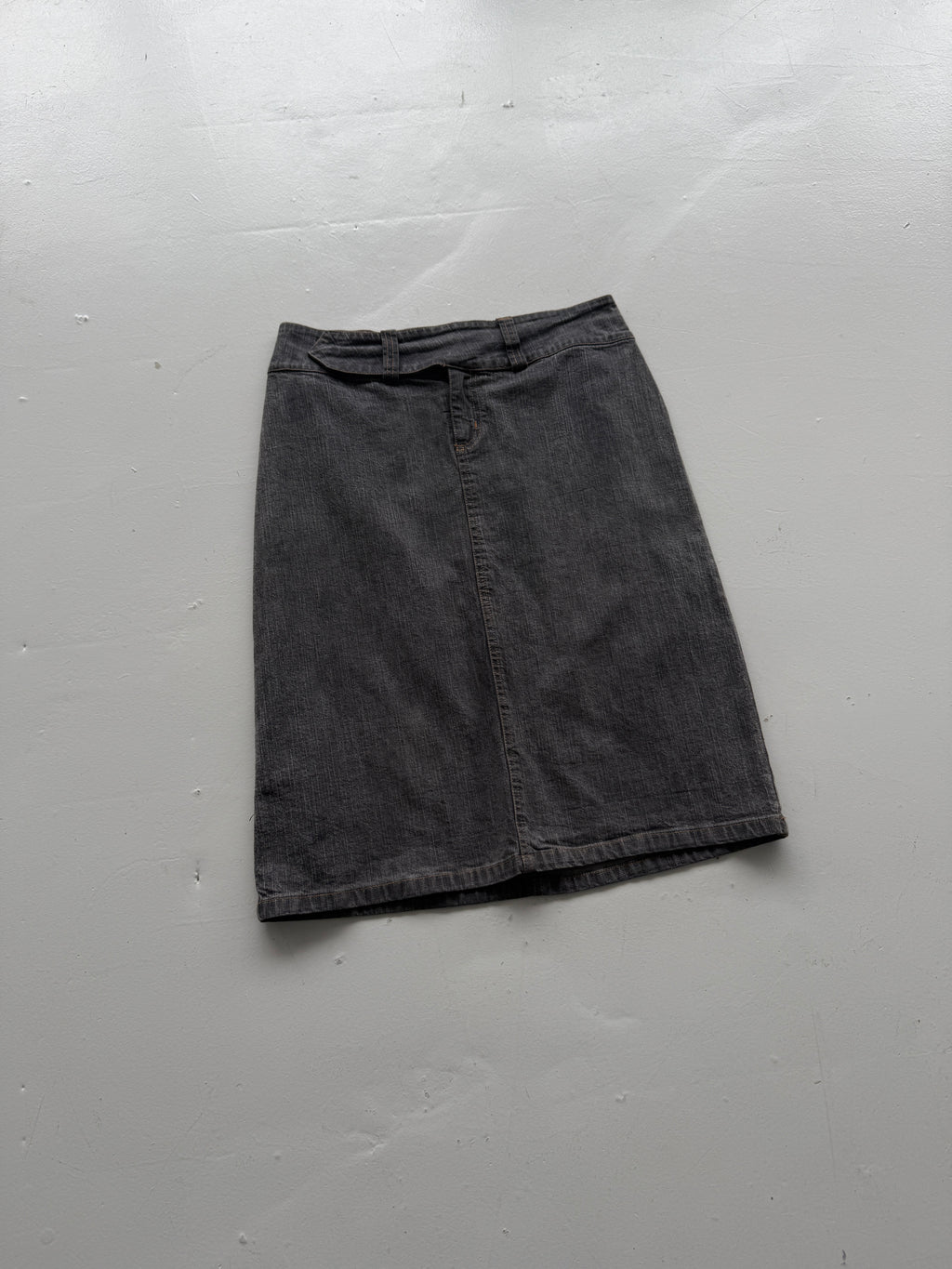 Grey Liberto 00's Vintage Y2K Midi Skirt - Large