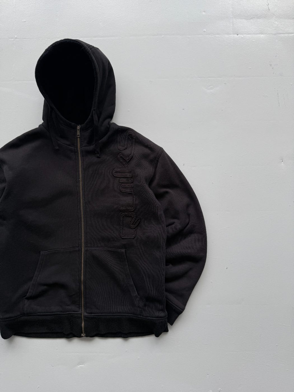 Quiksilver Sherpa Lined Y2K Vintage Zip-Up Hoodie - Large