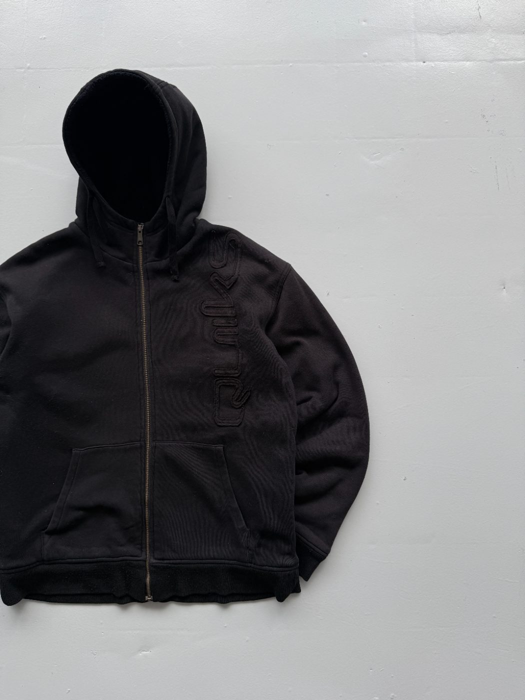Quiksilver Sherpa Lined Y2K Vintage Zip-Up Hoodie - Large