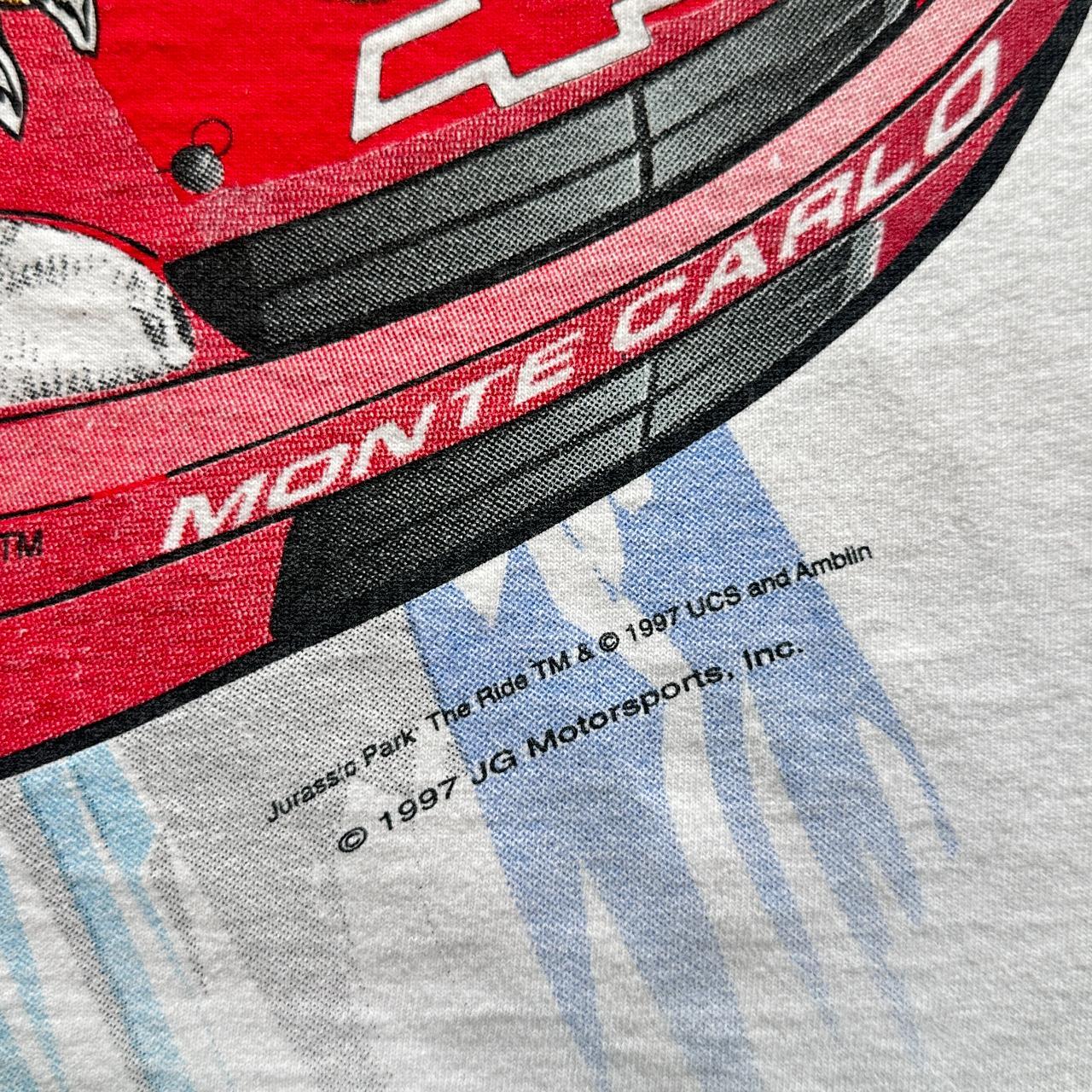 White Jeff Gordon 1997 Jurassic Park Nascar Vintage 90's T-shirt - Medium