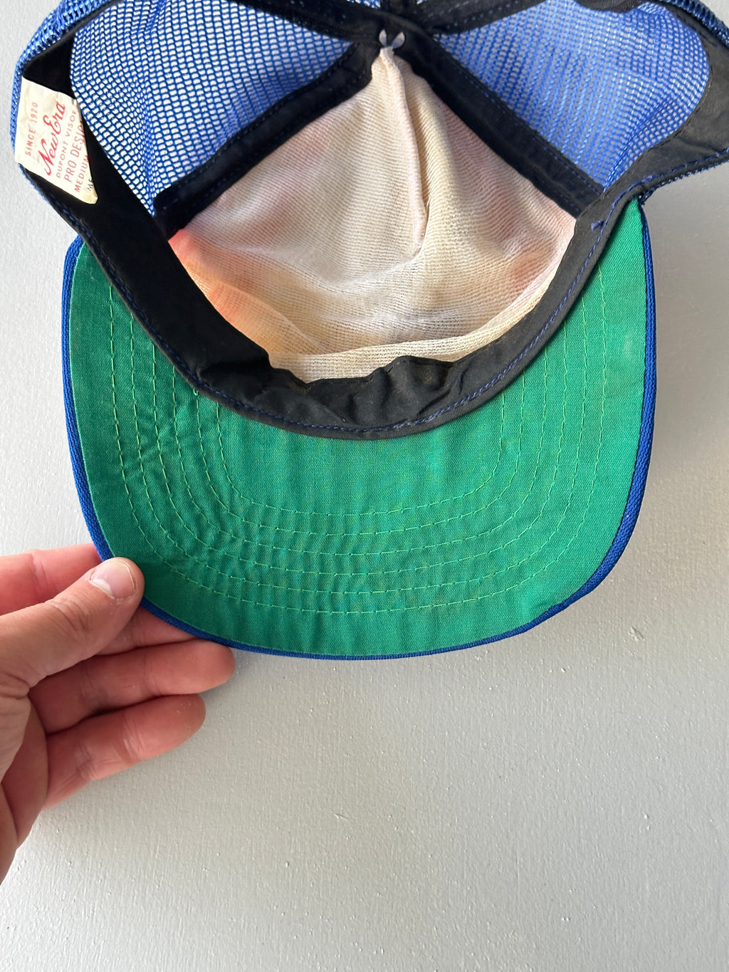 White / Blue UFCW Local 212 80's Vintage Mesh SnapBack Trucker Cap