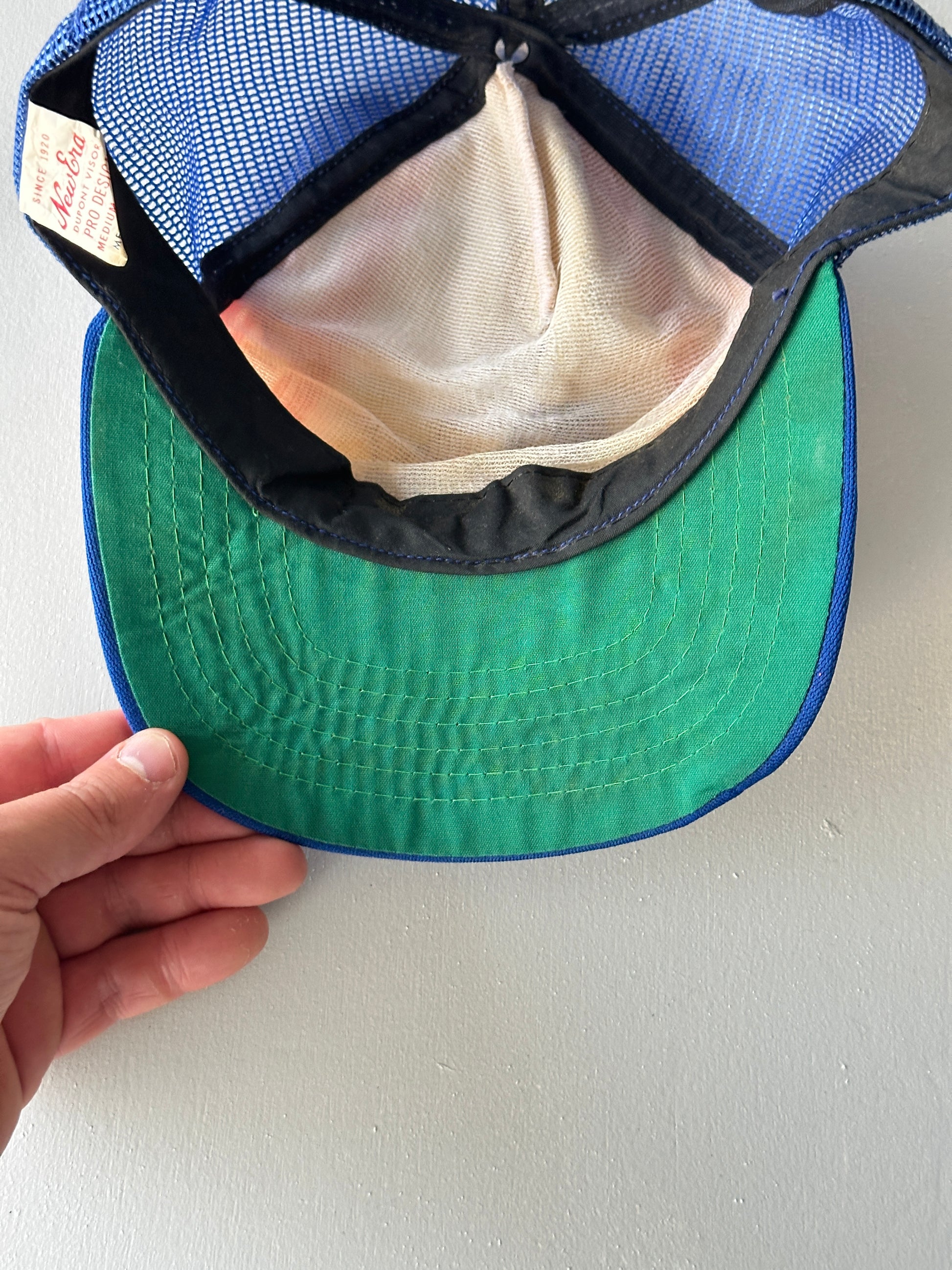 White / Blue UFCW Local 212 80's Vintage Mesh SnapBack Trucker Cap