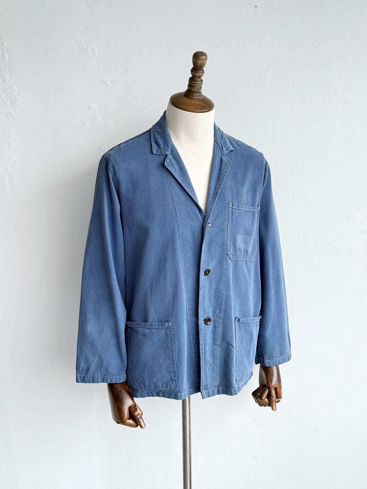 Blue French 1960s Vintage Workwear Chore Jacket CH548