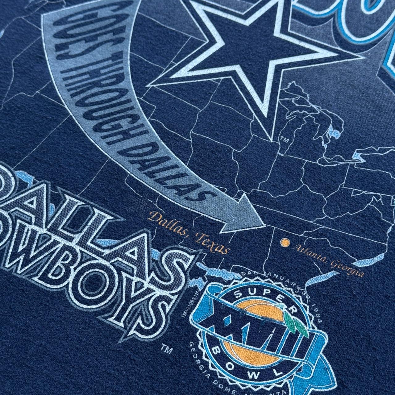 Navy Dallas Cowboys 90s Vintage Graphic T-Shirt - Medium