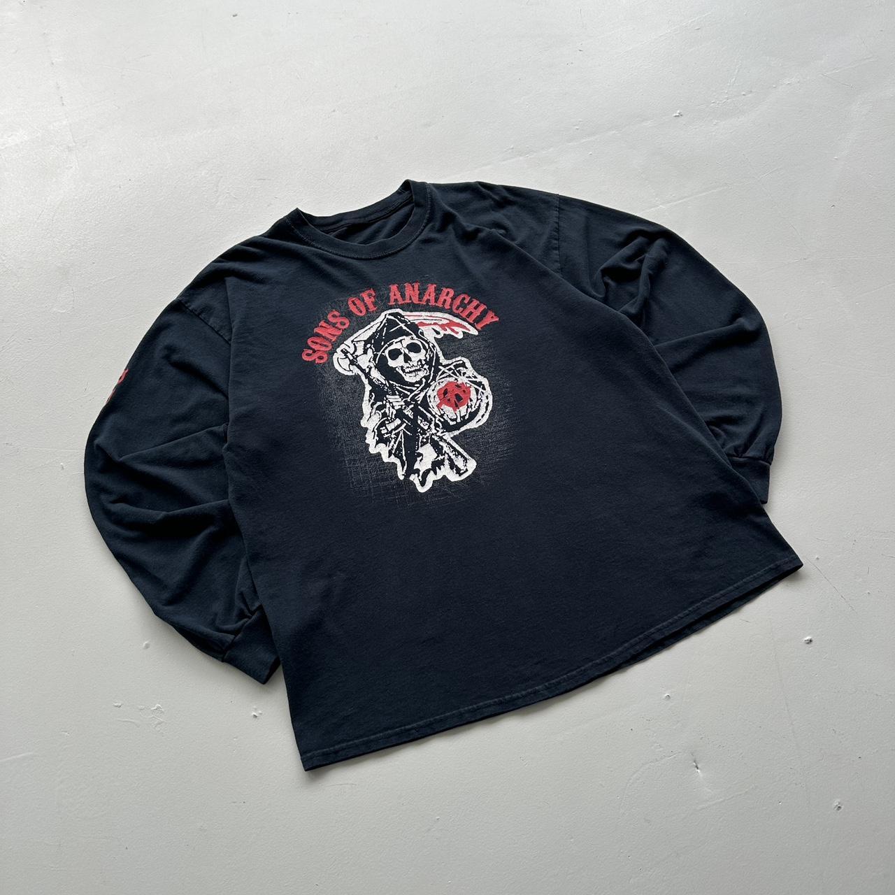 Sons Of Anarchy Black Long Sleeve 00s Vintage T-shirt - Large