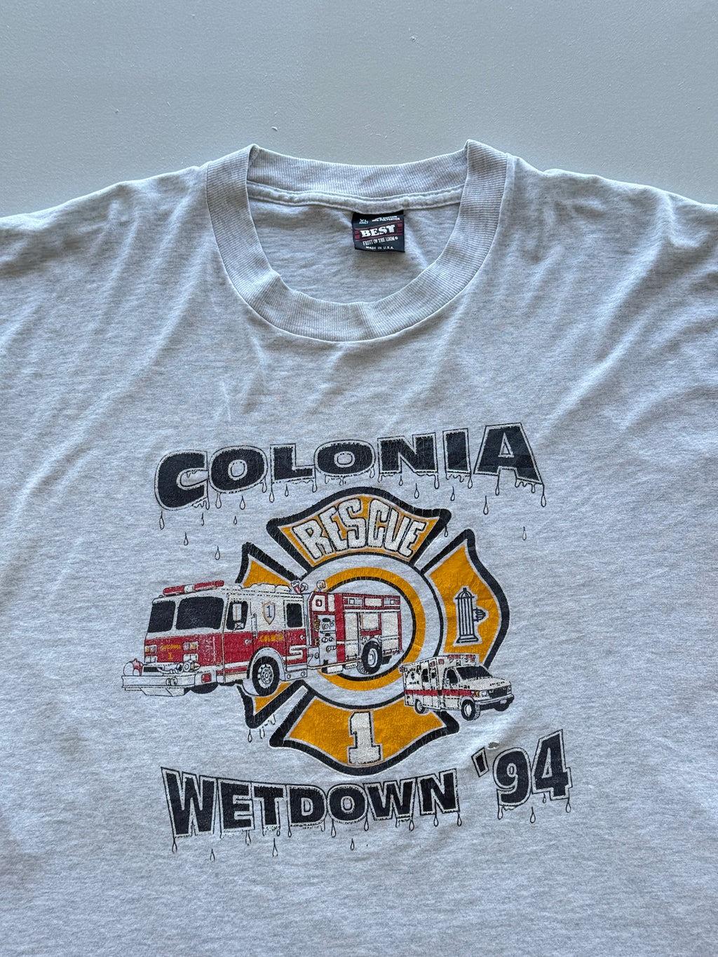Colonia Rescue Wetdown '94 Single Stitch Vintage T-Shirt - XL