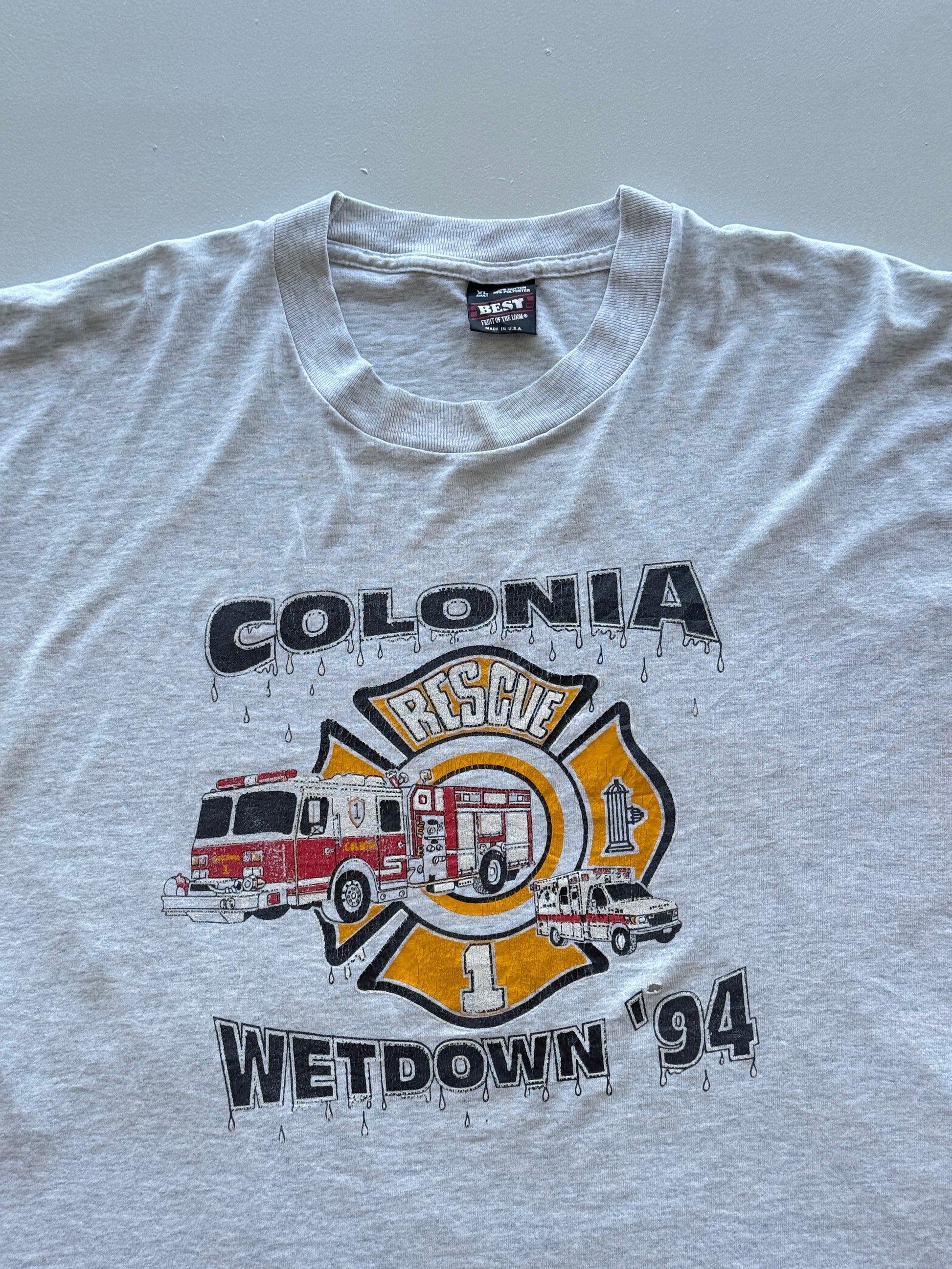 Colonia Rescue Wetdown '94 Single Stitch Vintage T-Shirt - XL
