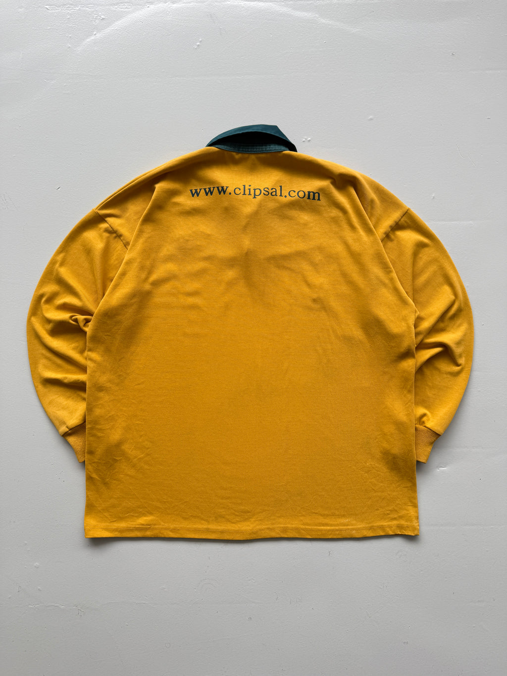 Yellow AFL Australia 90's Vintage Aussie Rules Football Long Sleeve Jersey - XL