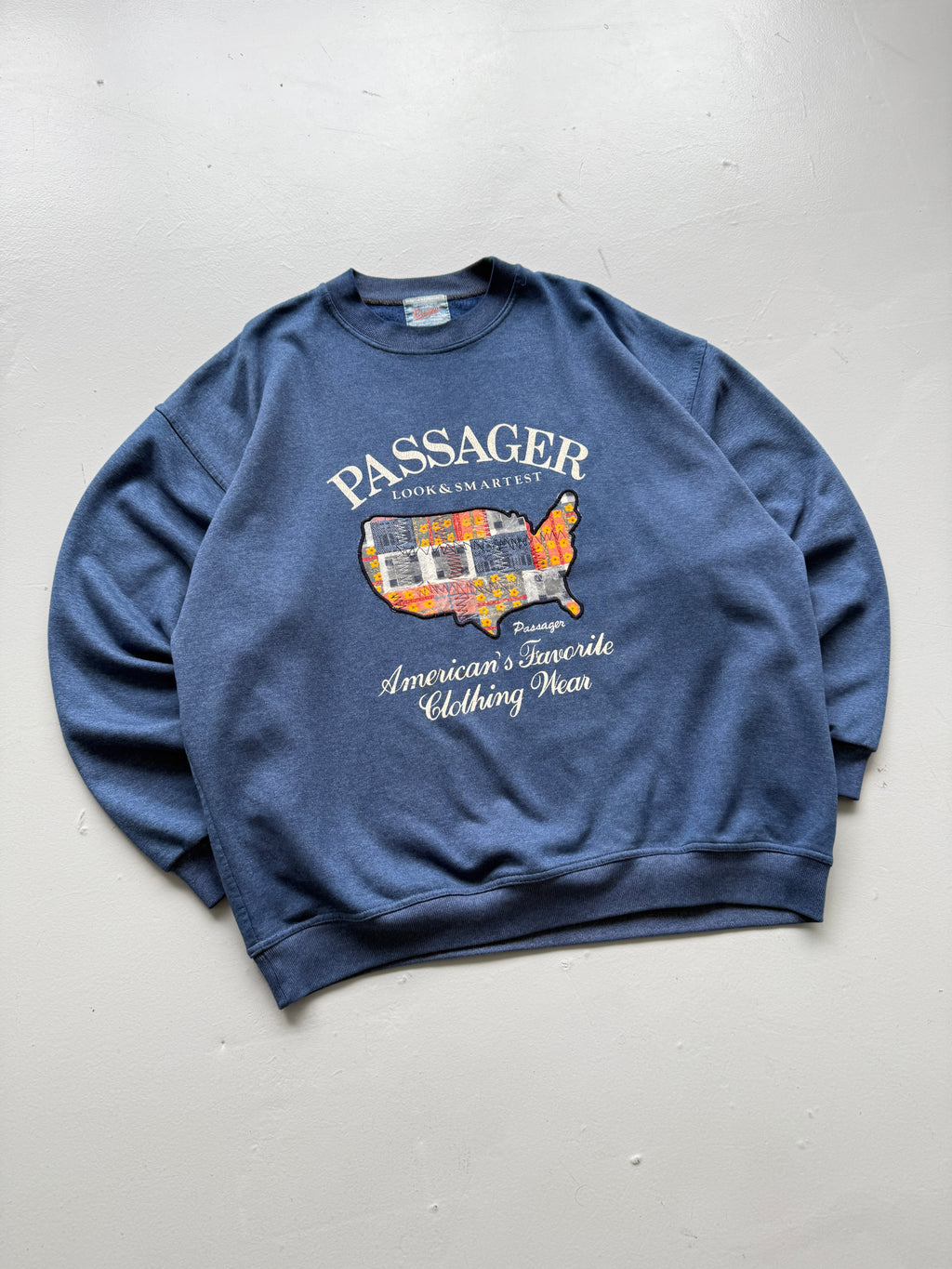 Passager Look & Smartest USA Map 90's Vintage Sweatshirt - Large/XL