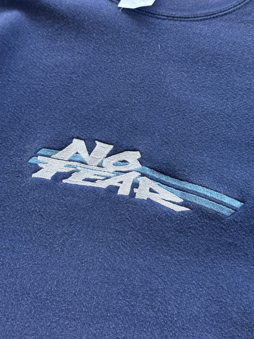 No Fear Embroidered Logo 90's Vintage Sweatshirt - Large
