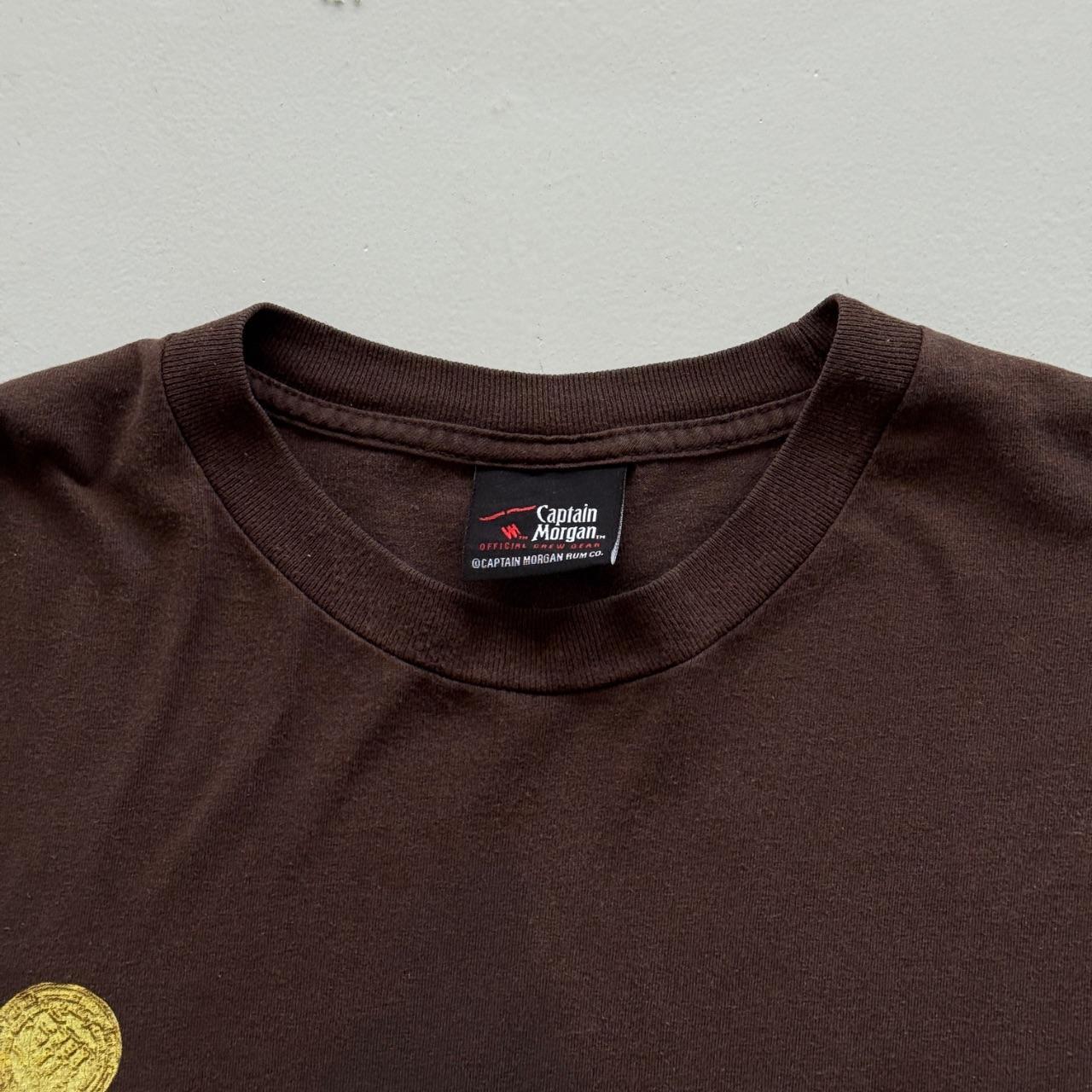 Brown Captain Morgan's Rum 90s Vintage Graphic T-Shirt - 3XL