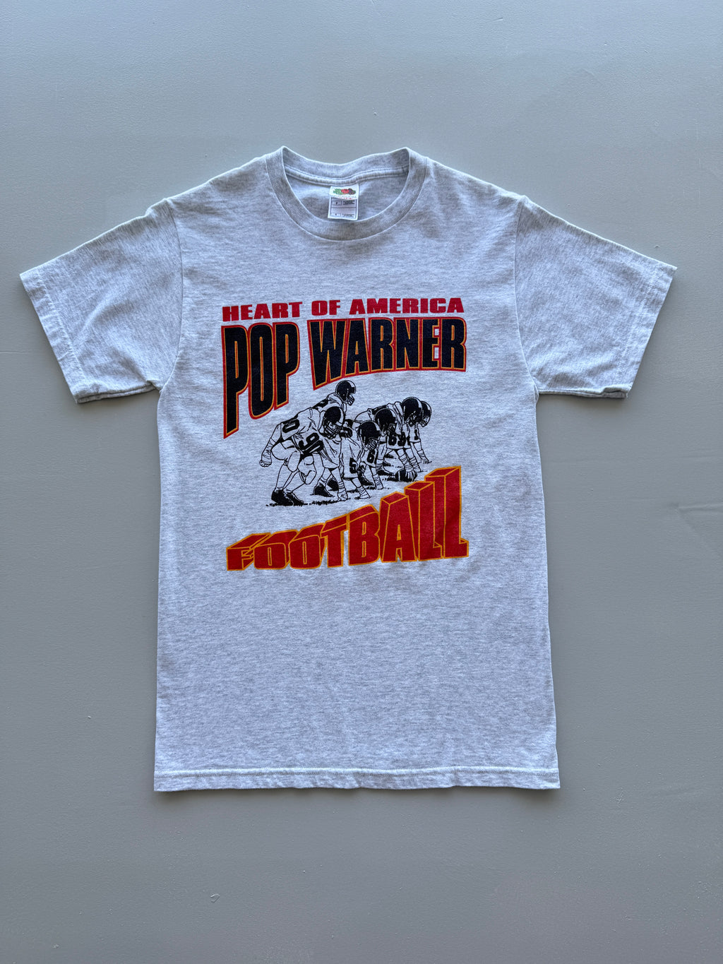 Fruit of the Loom Heart of America Pop Warner Football 90s Vintage T-Shirt - XS