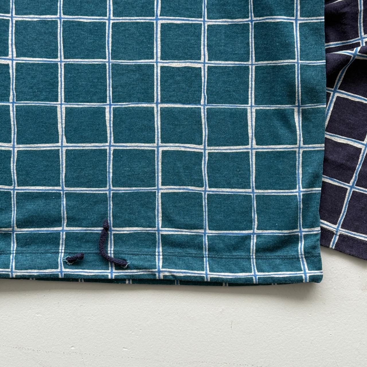 Cheque Pattern Mistral Surfwear 90s Dead-stock Long Sleeve Hooded T-Shirt - Small