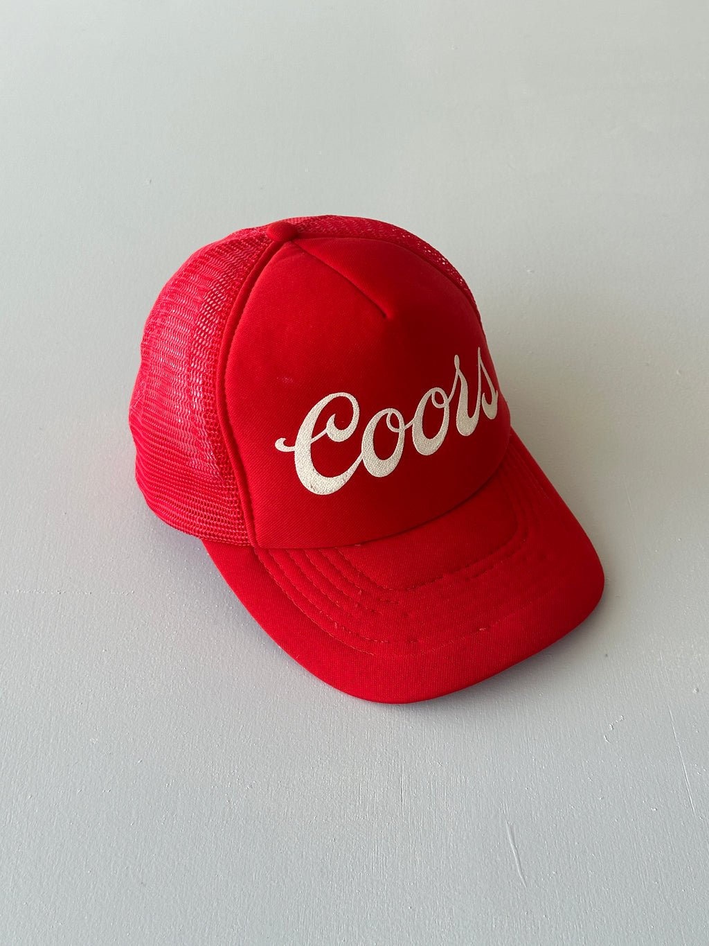 Red Coors Beer 80's Vintage Mesh SnapBack Trucker Cap