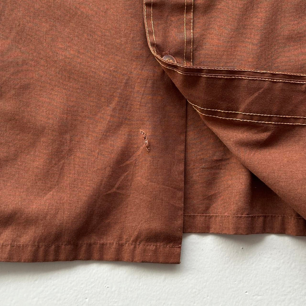 Brown JC Penny 70s Button-Up Shirt - Medium