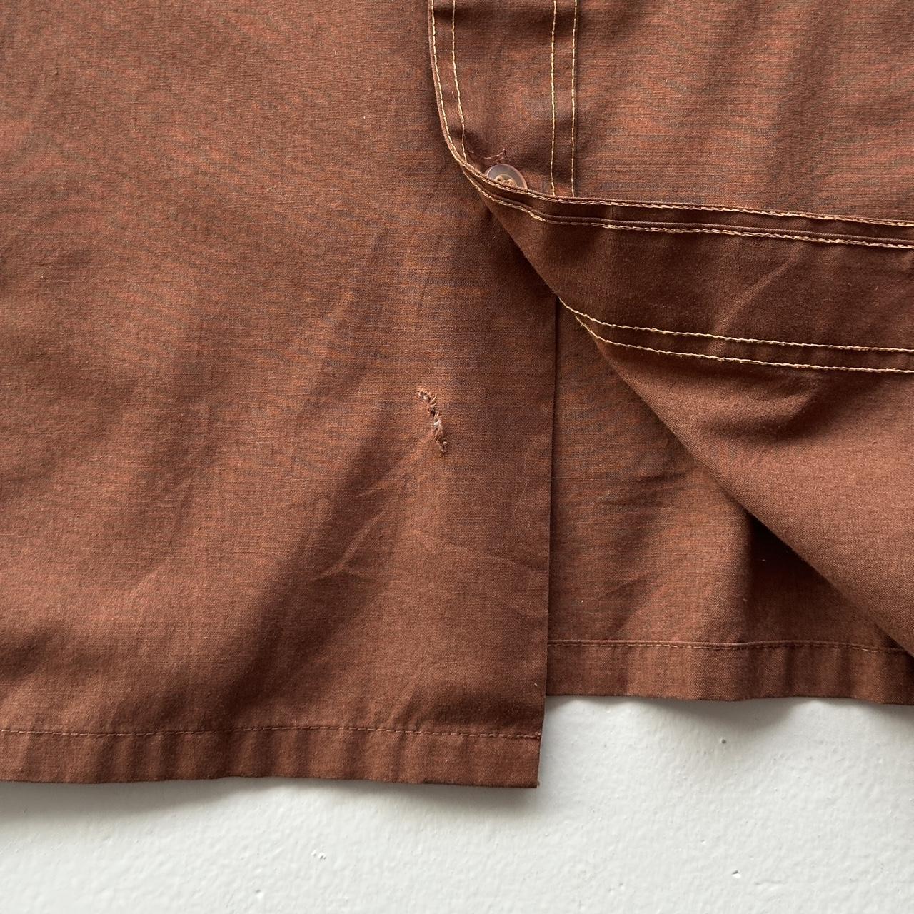 Brown JC Penny 70s Button-Up Shirt - Medium