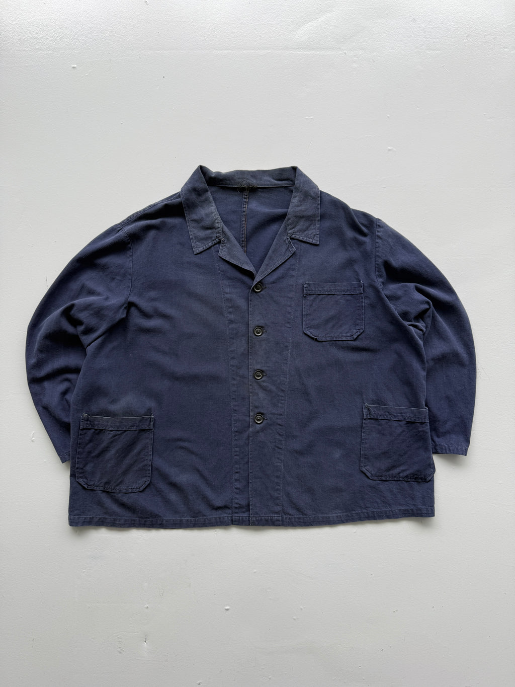 Navy Blue French Chore Jacket 80's Vintage Workwear CH166 - XXL