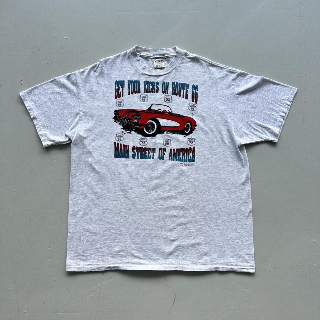Grey Route 66 Vintage T-shirt - 2XL