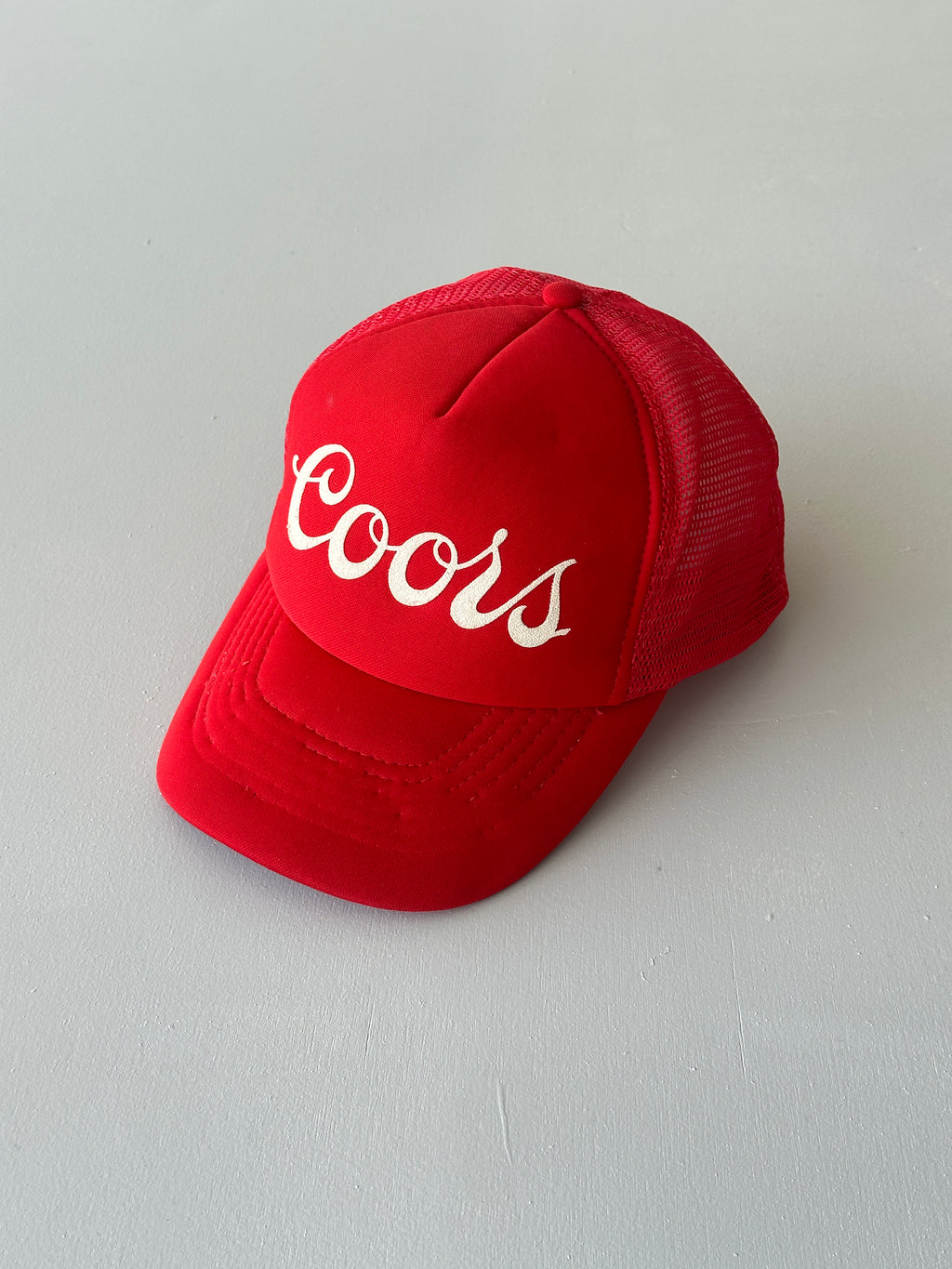 Red Coors Beer 80's Vintage Mesh SnapBack Trucker Cap