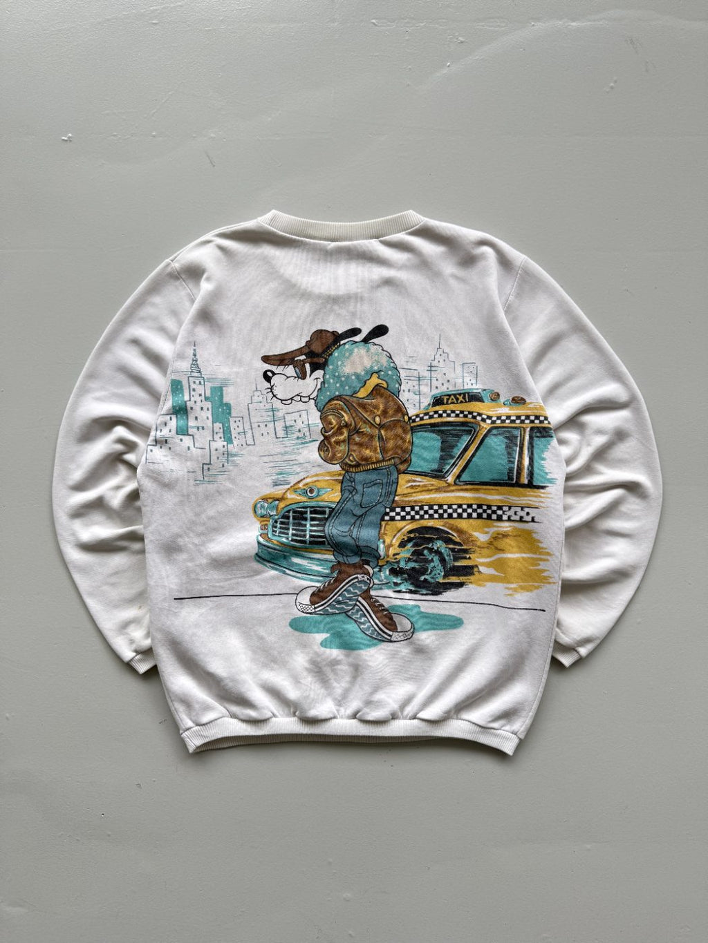 Disney Goofy Taxi Driver 90's Vintage Sweatshirt - Medium