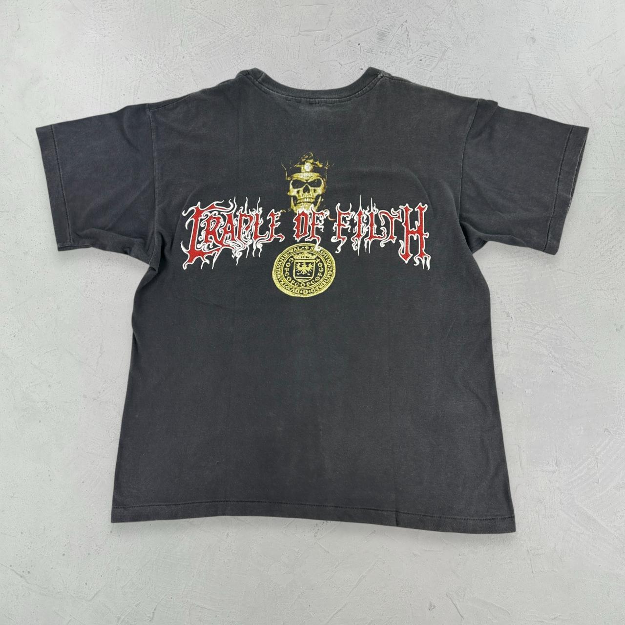 Cradle Of Filth Rare Dani Filth 90s Metal Band T-shirt - Large