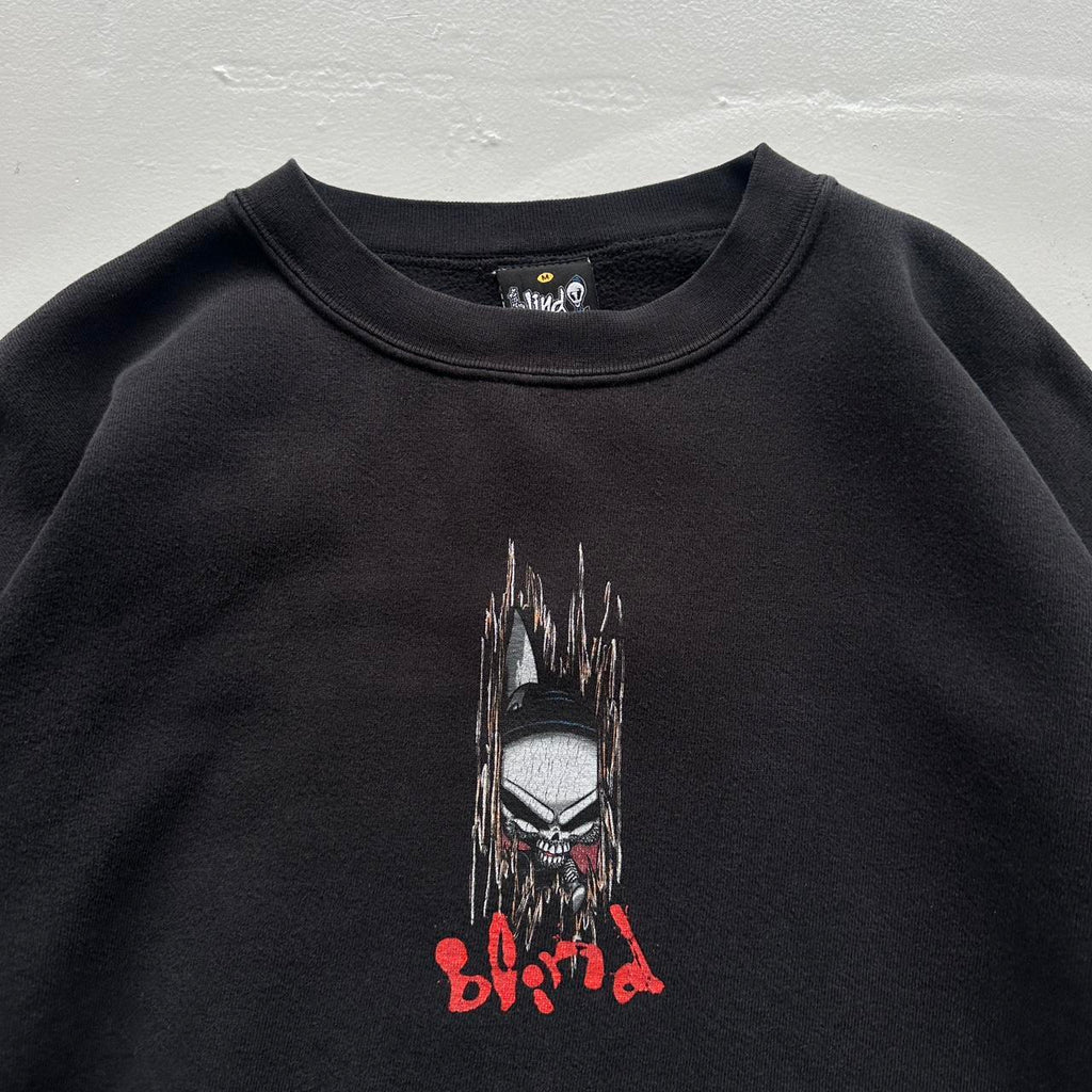Black Blind Skateboarding Vintage Graphic Sweatshirt - Medium