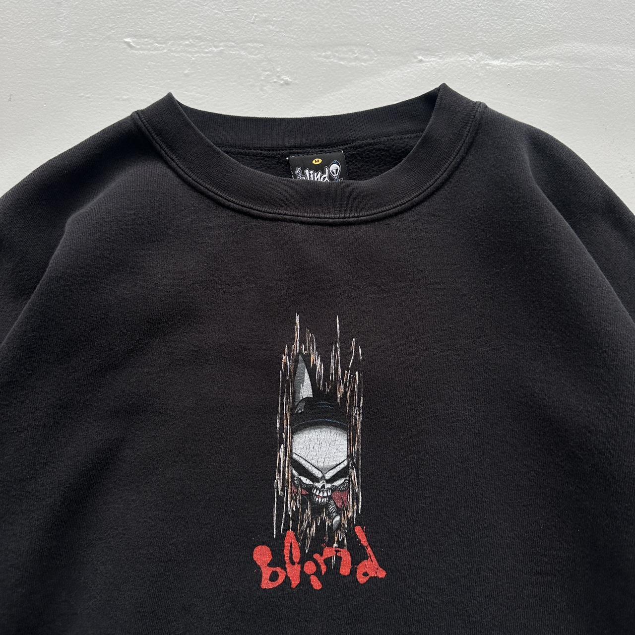 Black Blind Skateboarding Vintage Graphic Sweatshirt - Medium