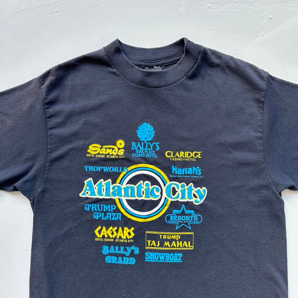 Black Atlantic City 90s Vintage T-shirt - Small