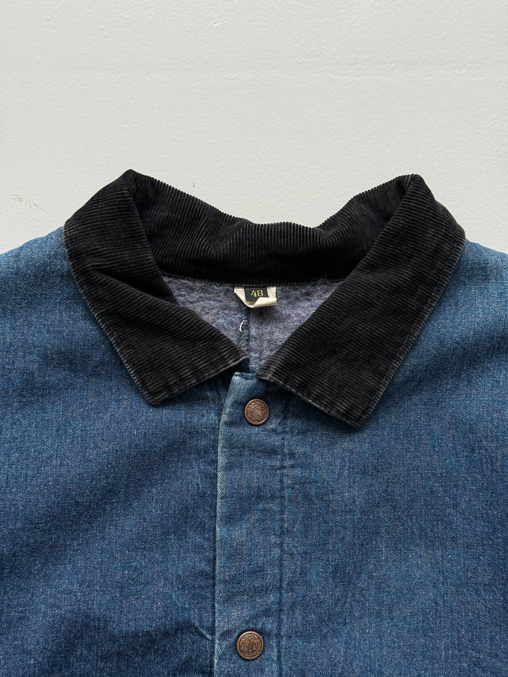 Blue Caboose Made in USA Vintage Denim Blanket Lined Chore Jacket - XL