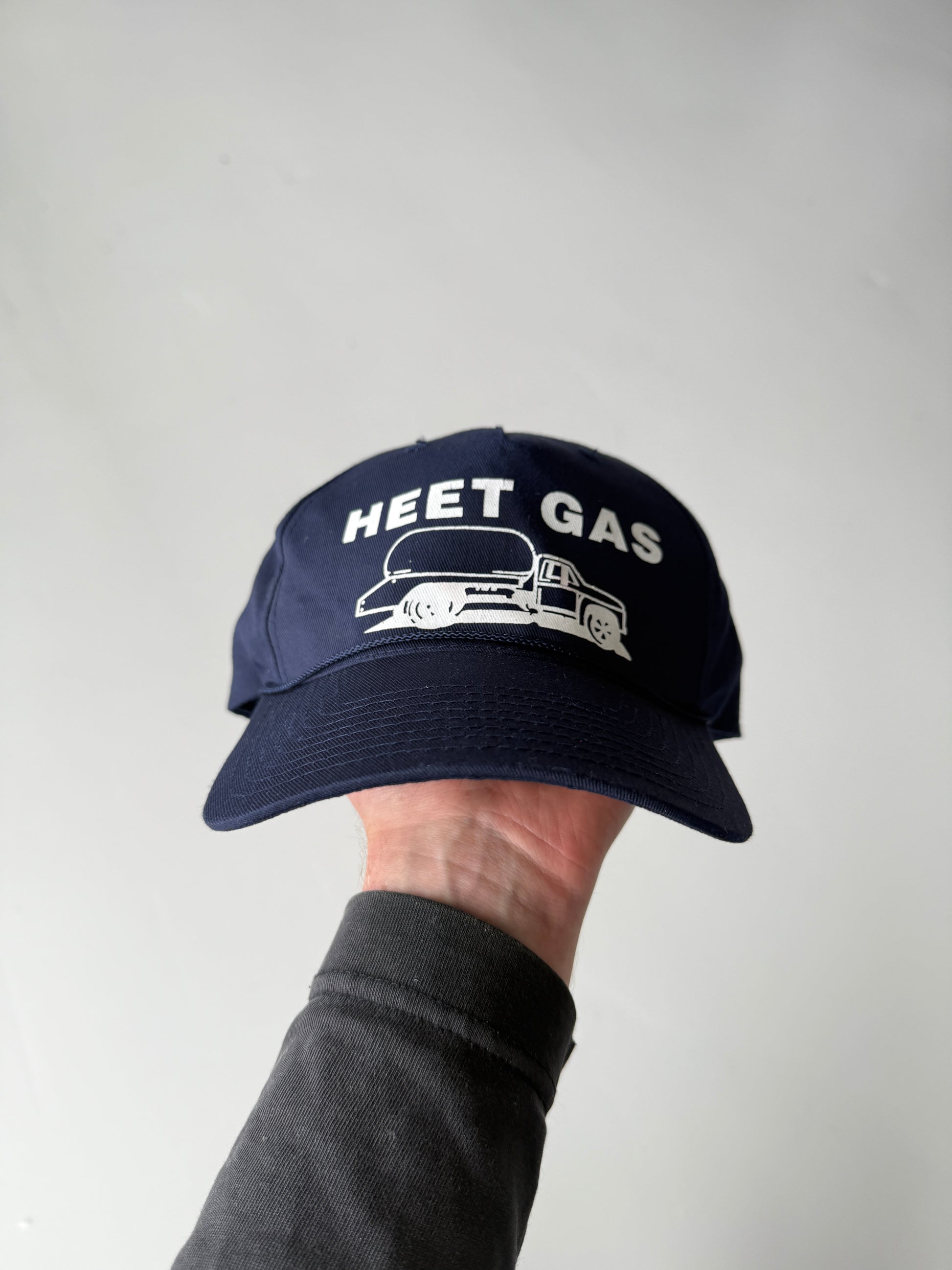 Navy Blue Heet Gas Vintage Cotton SnapBack Trucker Cap