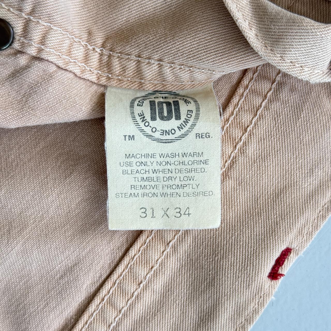 Cream Edwin 101 Canvas Carpenter 90's Vintage Pants - 28” x 29”