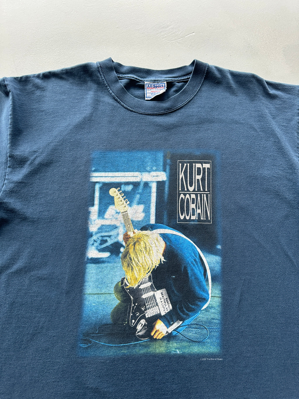 Navy Kurt Cobain Nirvana 2000 AllSport Vintage T-shirt - XL