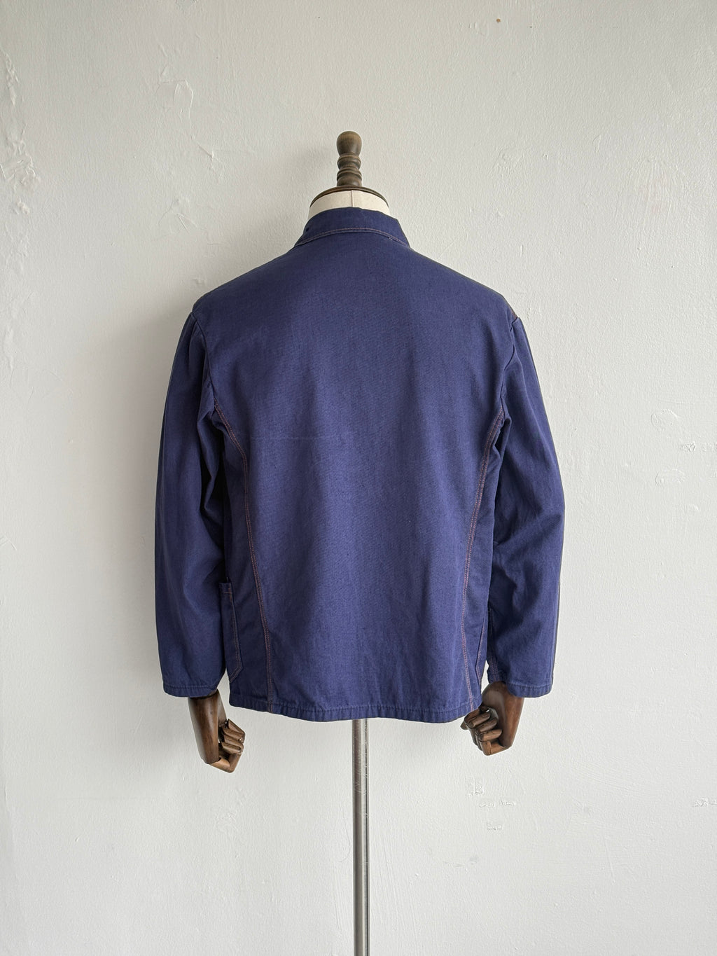Blue French 1960s Vintage Workwear Chore Jacket CH551 - Small