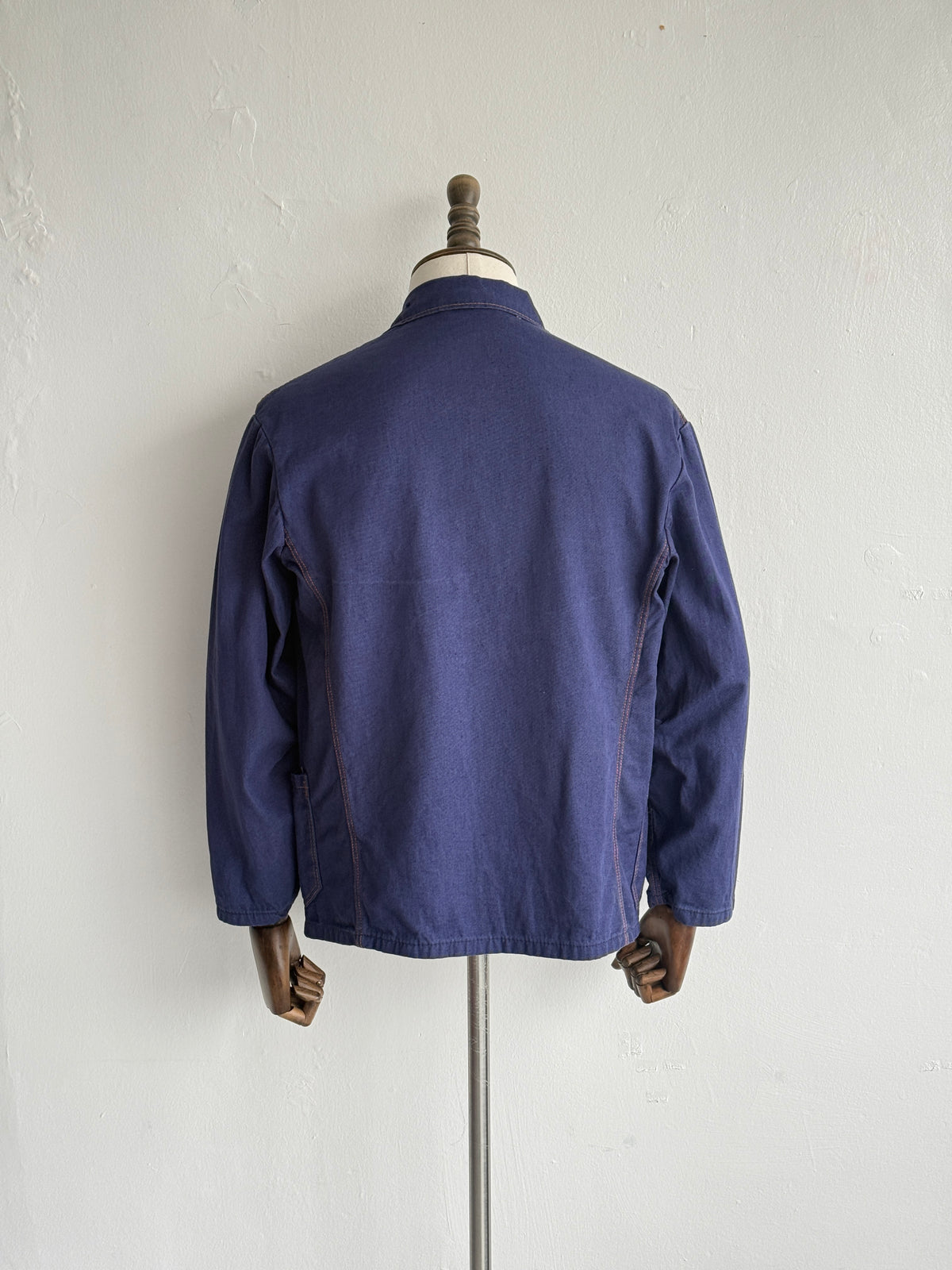 Blue French 1960s Vintage Workwear Chore Jacket CH551 - Small