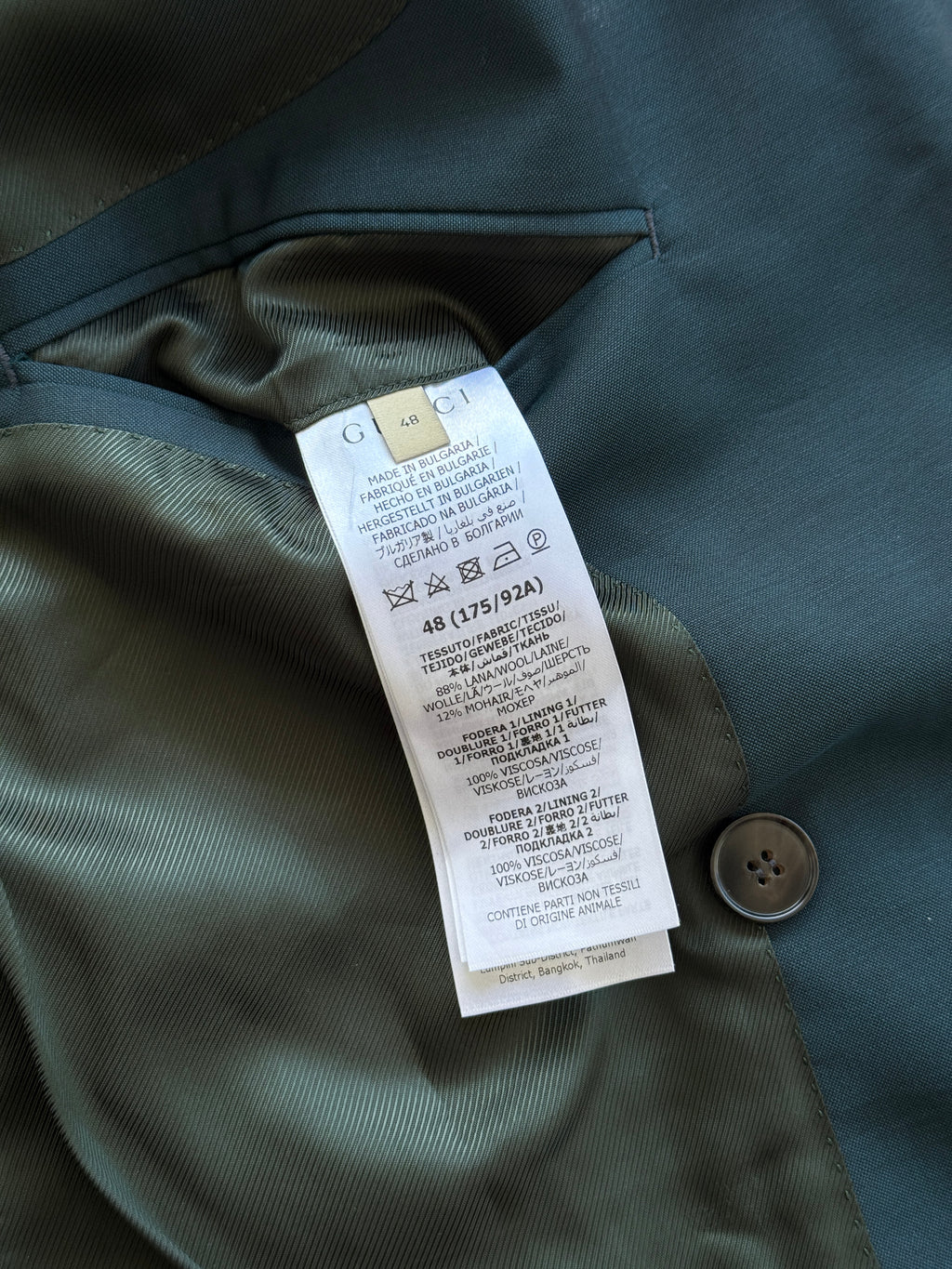 Gucci Uniform Double-Breasted Vintage Suit Jacket - Small