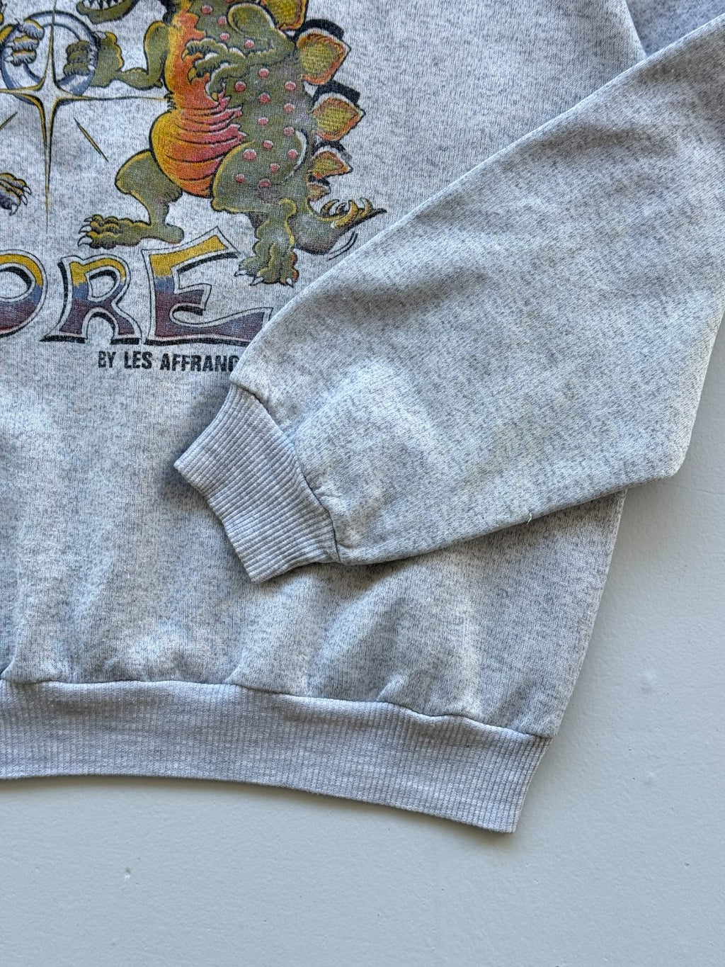 Nadine Zore French Cartoon Vintage Dinosaur 90's Sweatshirt - Small