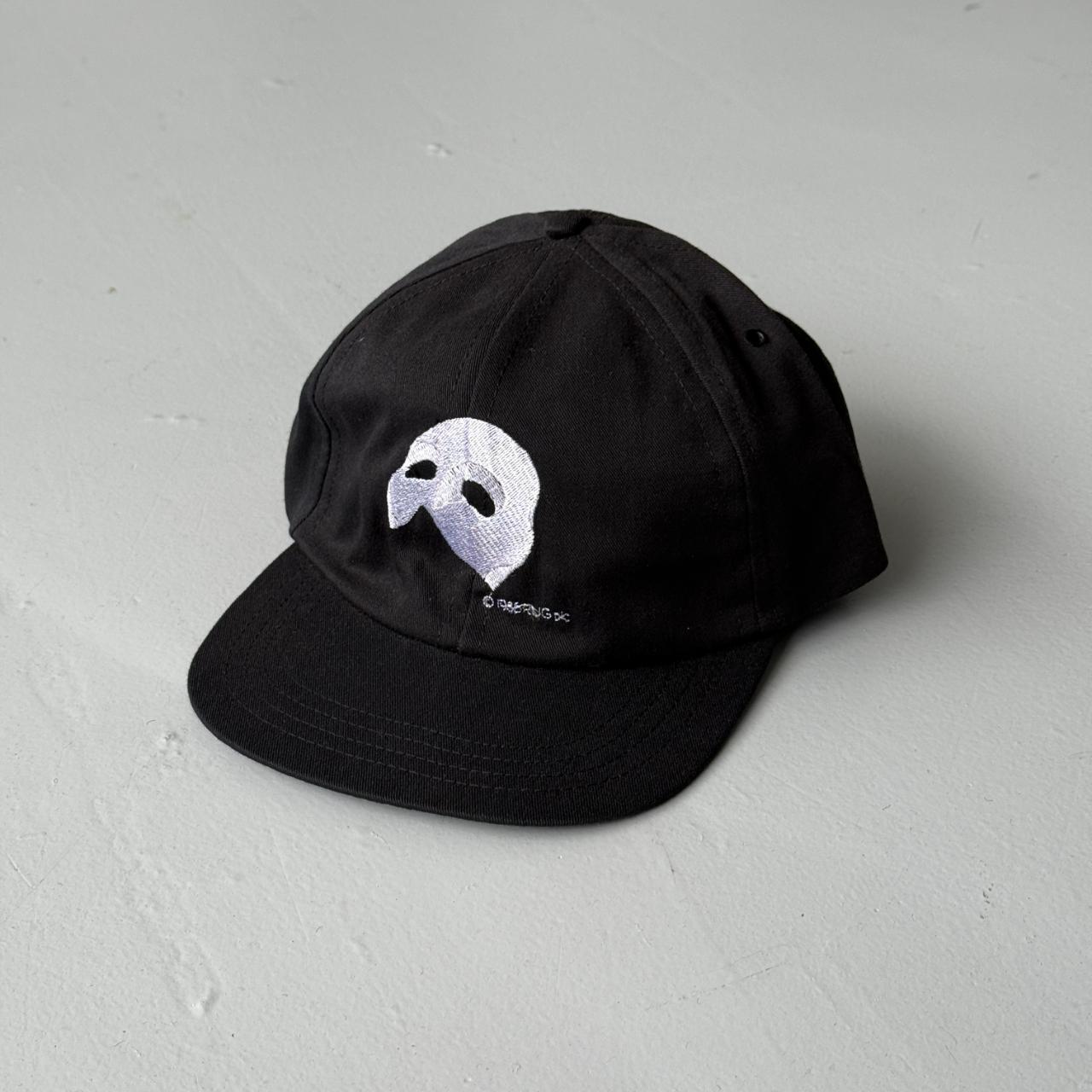 Black Phantom Of The Opera Vintage 80's Leather Strap Cap