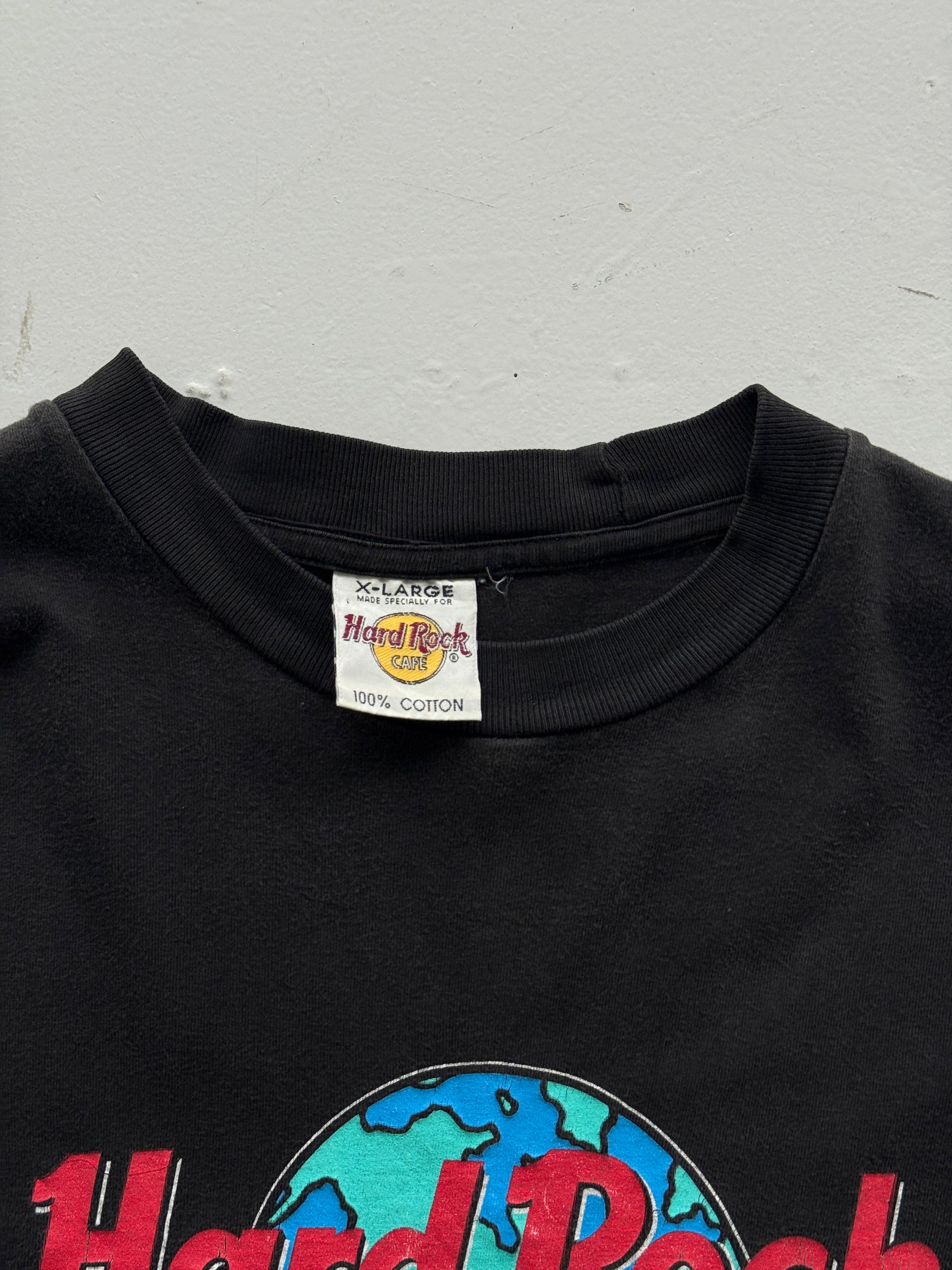 Black Hard Rock Cafe 90's Vintage Graphic T-Shirt - XL