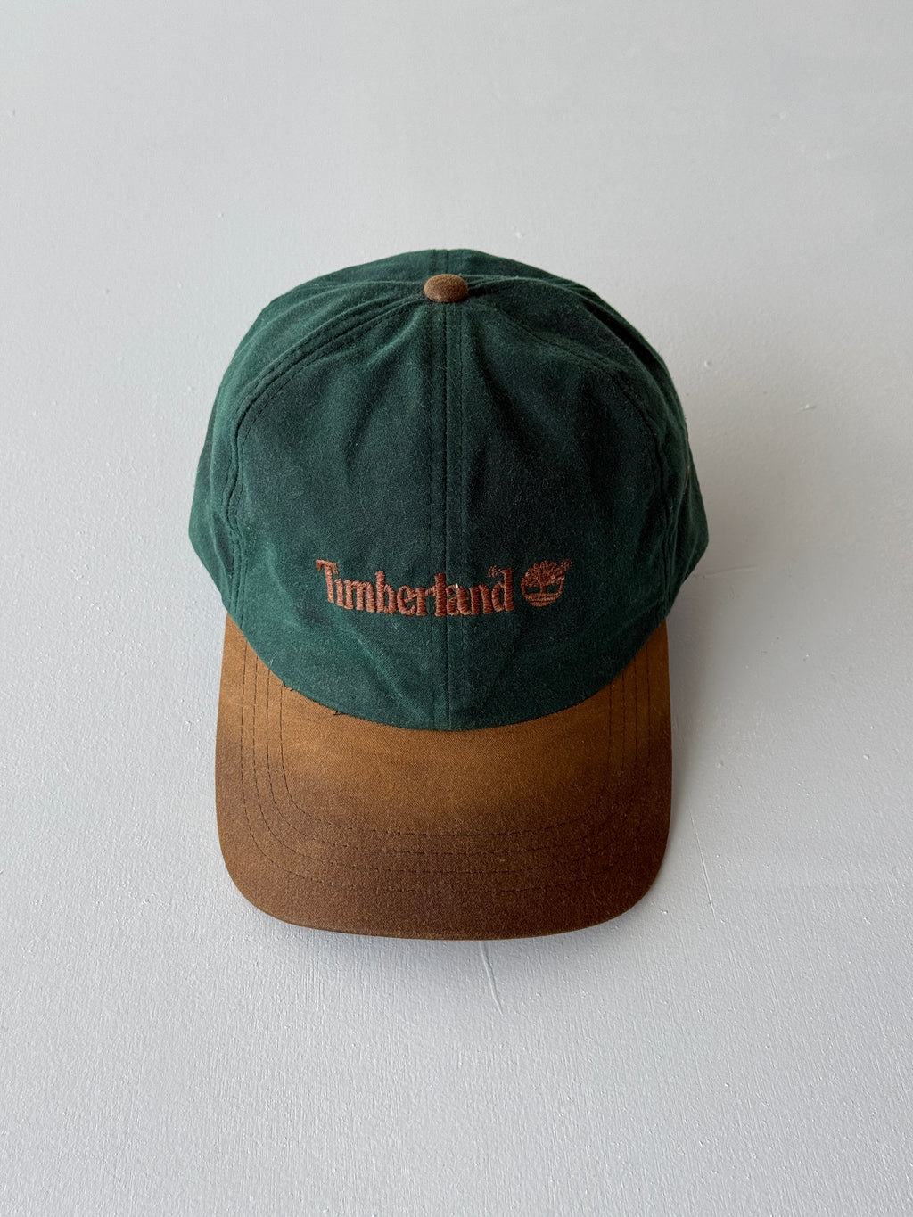 Green / Tan Timberland Weathergear 90's Waxed Vintage Strapback Cap
