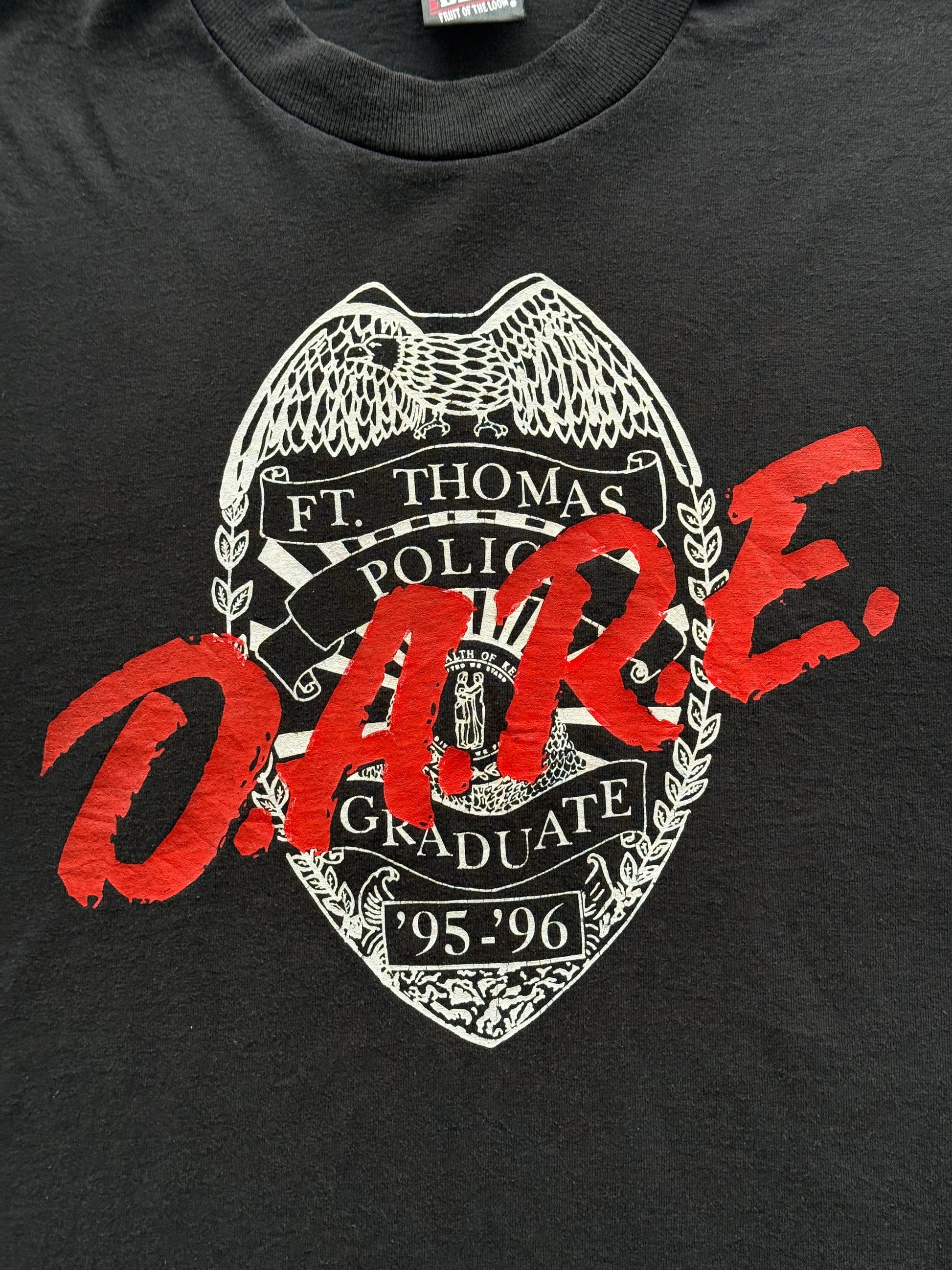 Black Dare 90's Vintage Graphic Single Stitch T-Shirt - Medium
