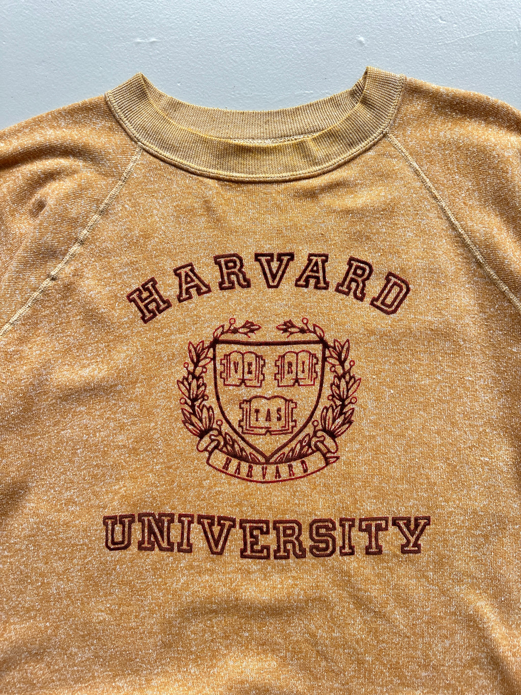 Golden Yellow Harvard University 60's/70's Vintage Sweatshirt - Medium