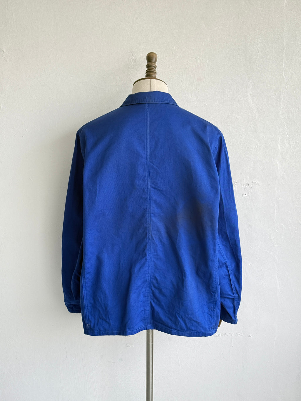 Blue French Vintage Workwear Chore Jacket CH437 - Large